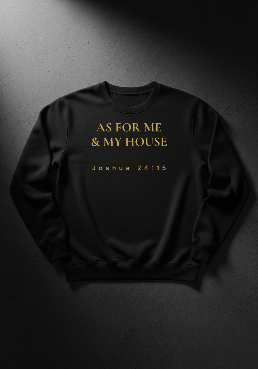 "As For Me & My House" Crewneck faith-based apparel