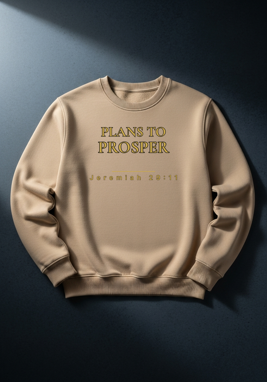 "Plans to Prosper" Crewneck faith-based apparel