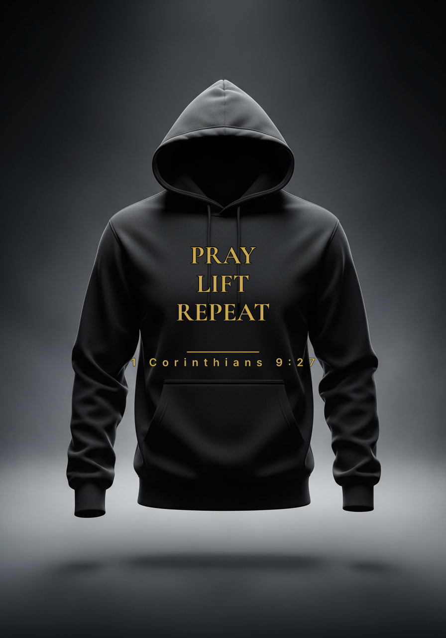 "Pray Lift Repeat" Hoodie faith-based apparel
