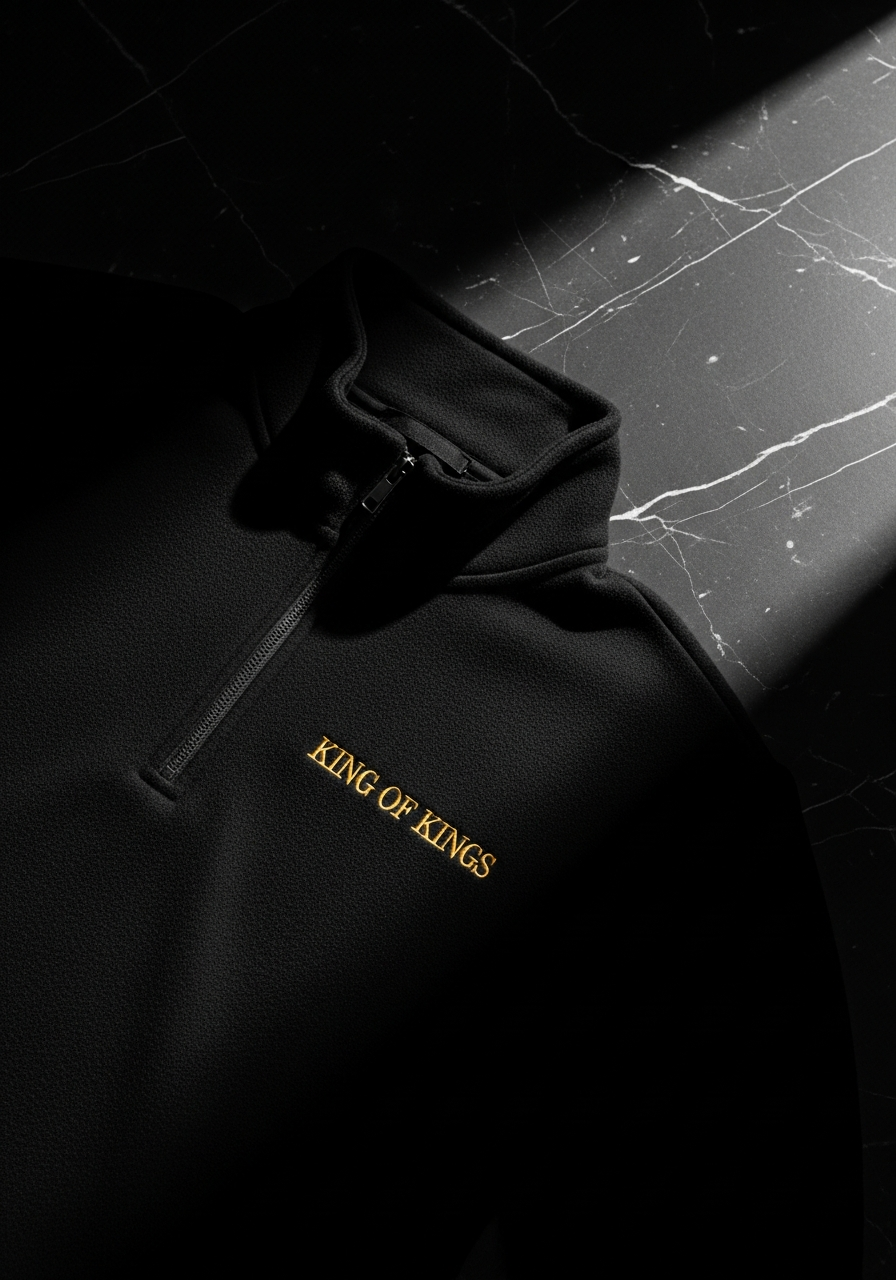 "King of Kings" Quarter Zip faith-based apparel