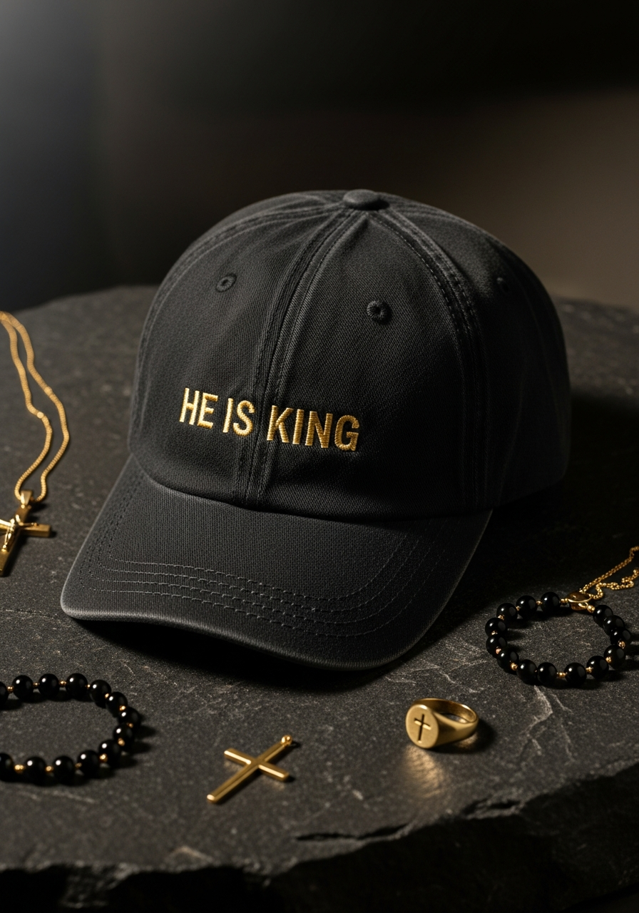 "He Is King" Snapback faith-based apparel