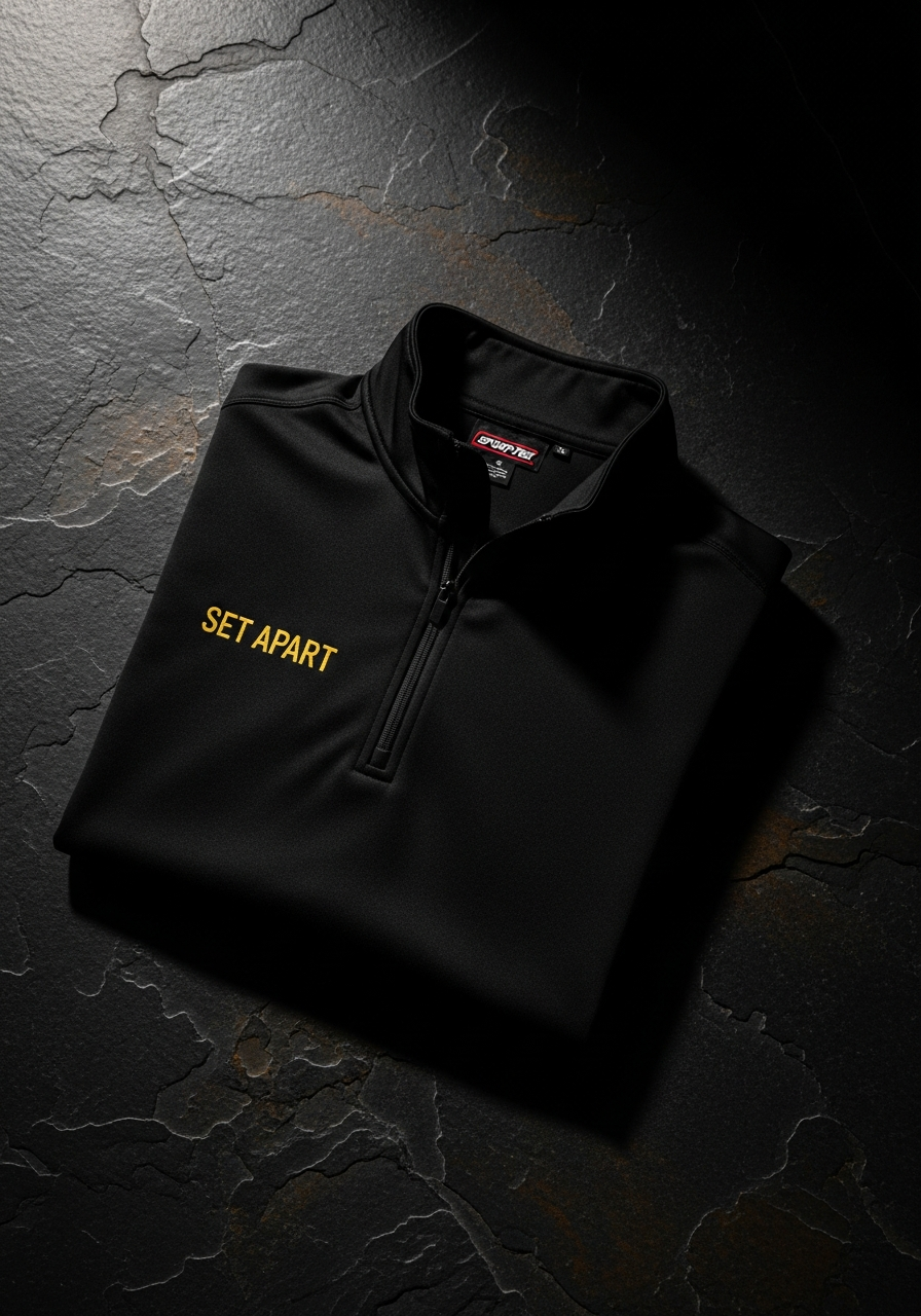 "Set Apart" Quarter Zip faith-based apparel