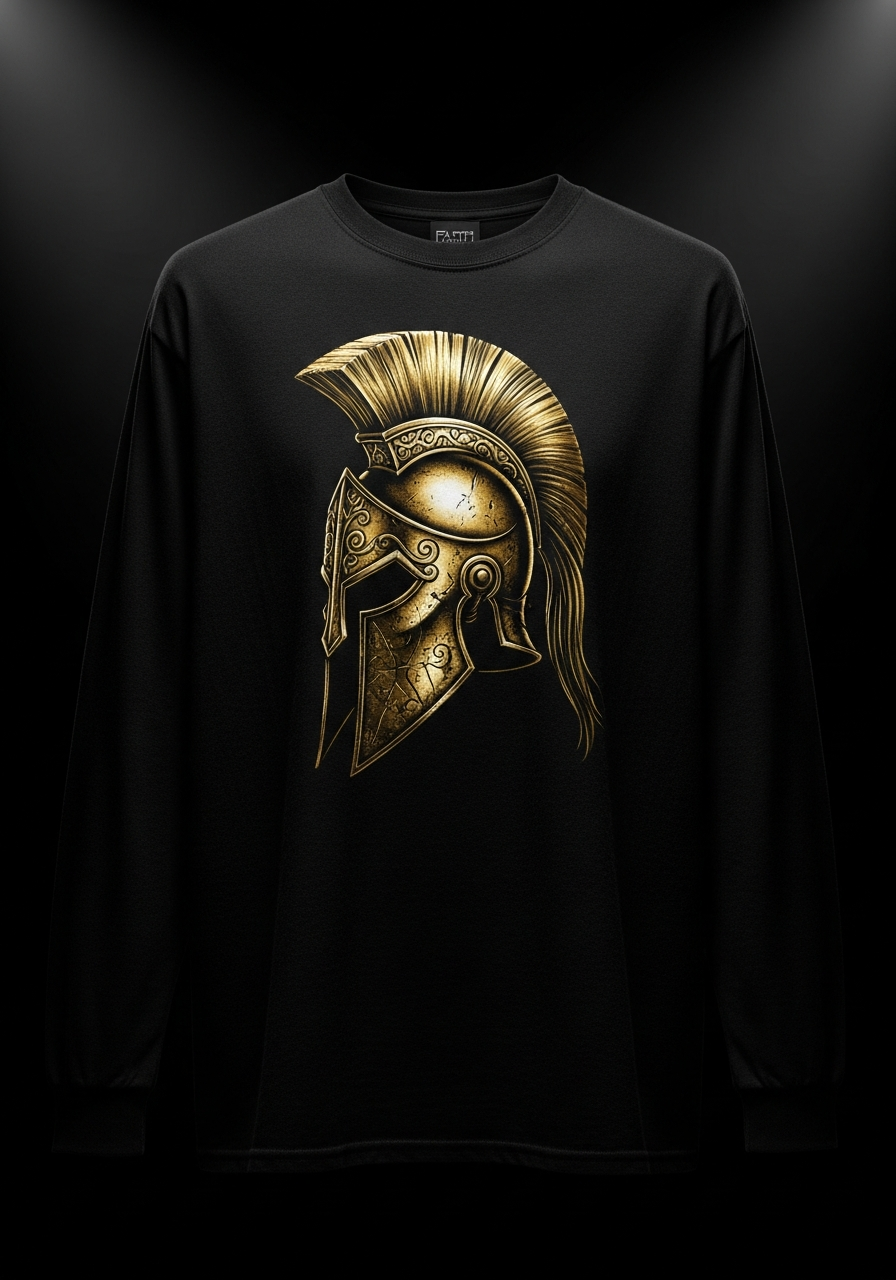 "Helmet of Salvation" Long Sleeve faith-based apparel