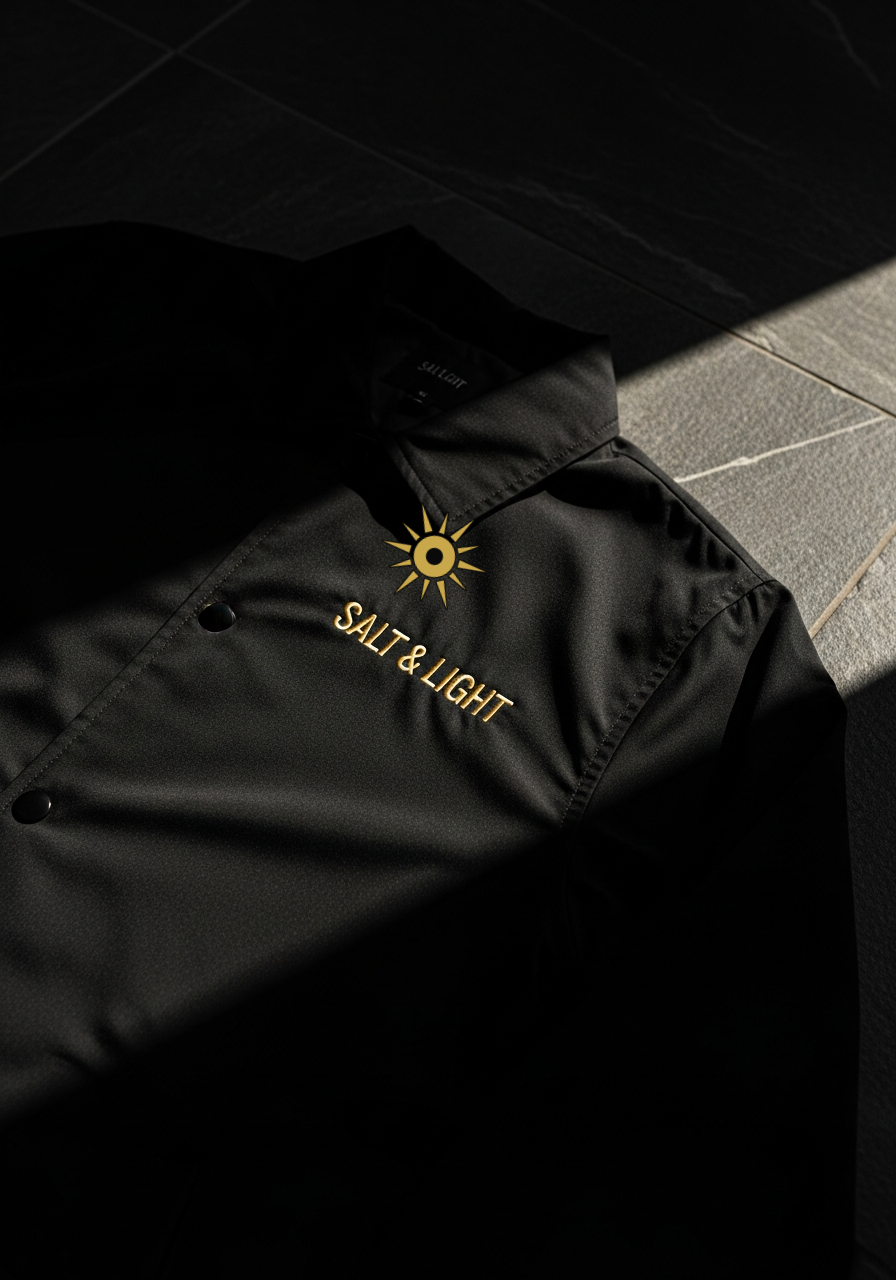 "Salt & Light" Coach Jacket faith-based apparel