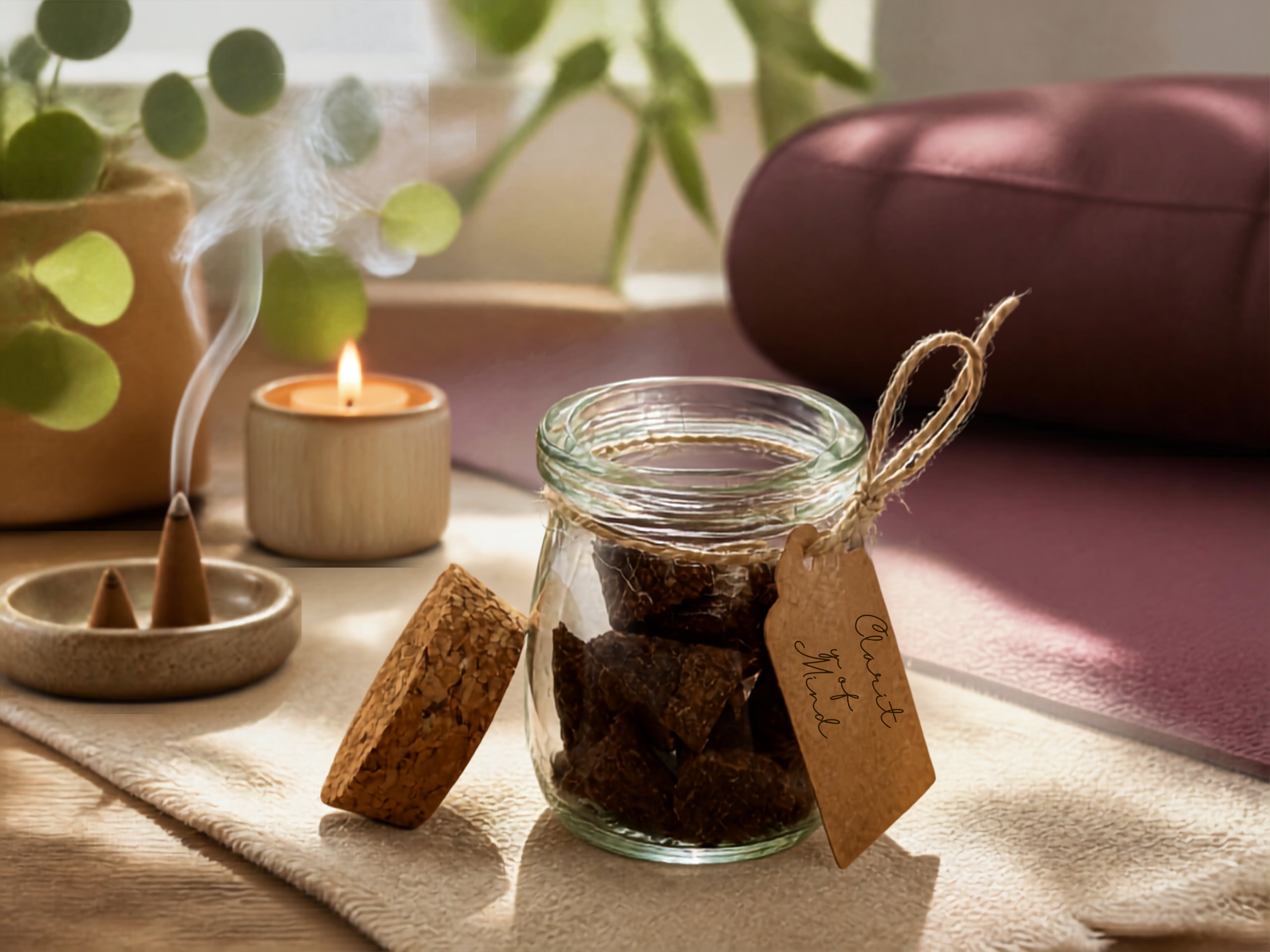 Clarity of Mind incense for a focused, quiet home ritual