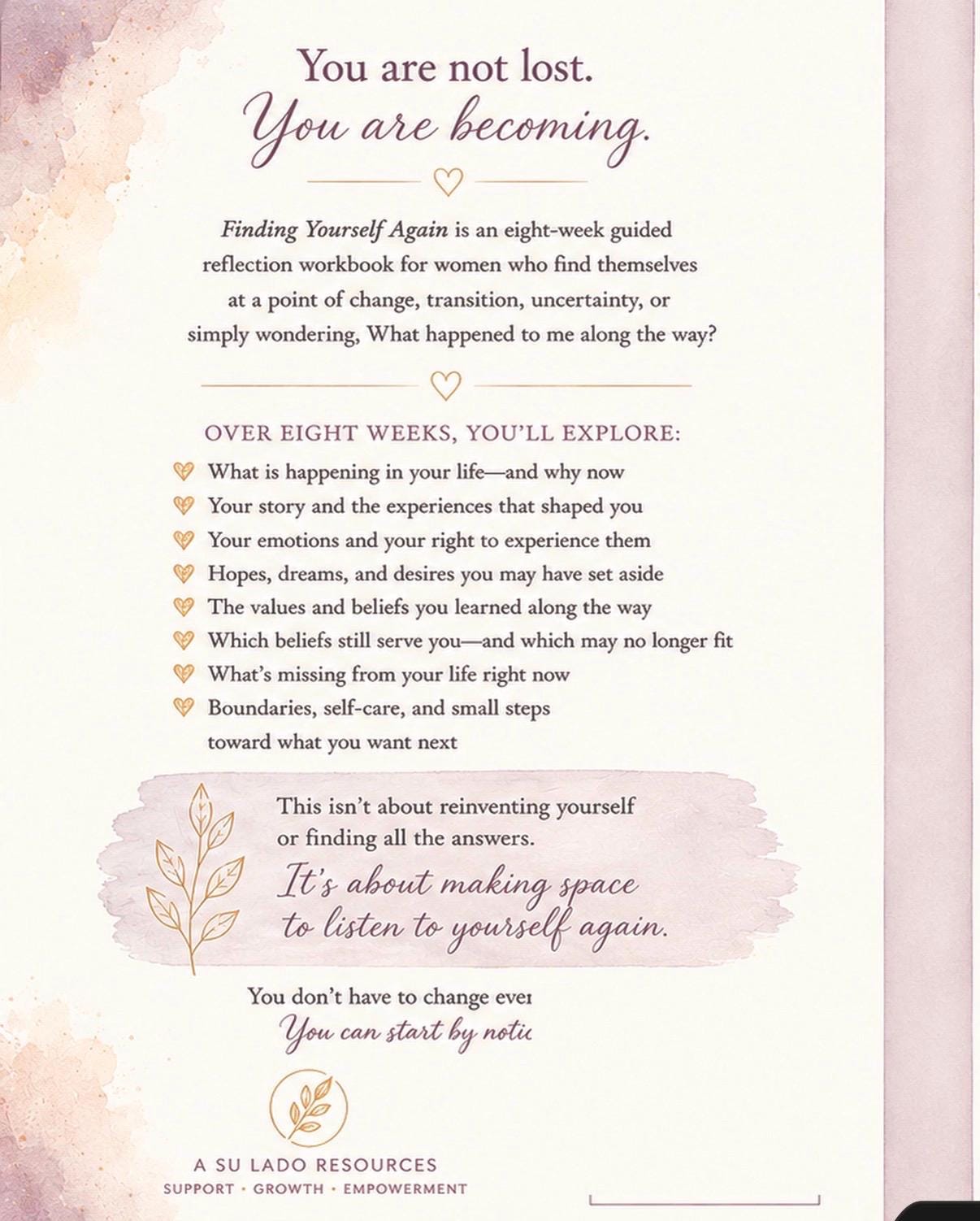 Finding Yourself Again: 8 Weeks of Guided Reflection for Women Navigating Change, preview 5
