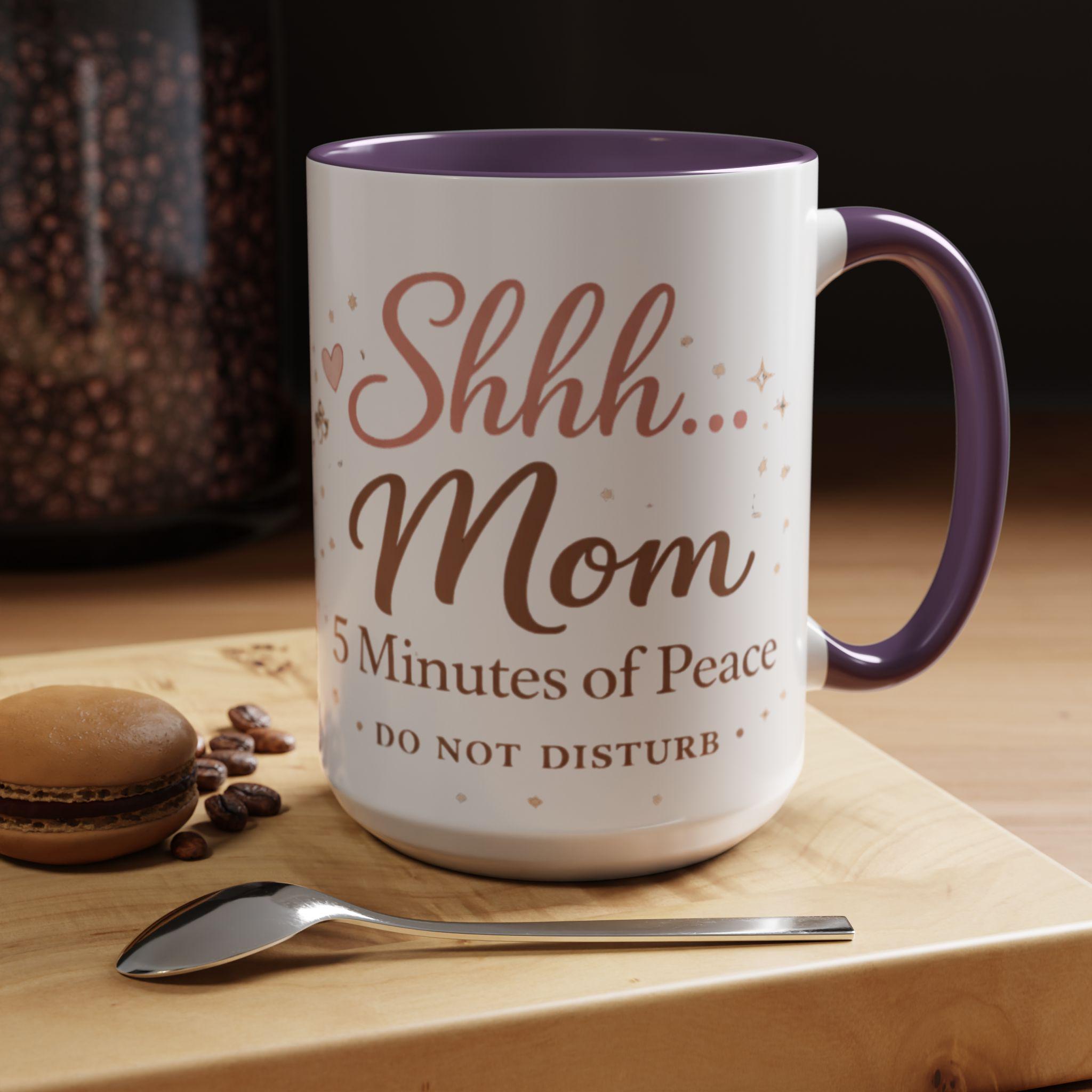 Cozy Girl Ceramic Coffee Mug, Pink Accent, Self Care Tea Cup, 11 or 15oz, product view 10