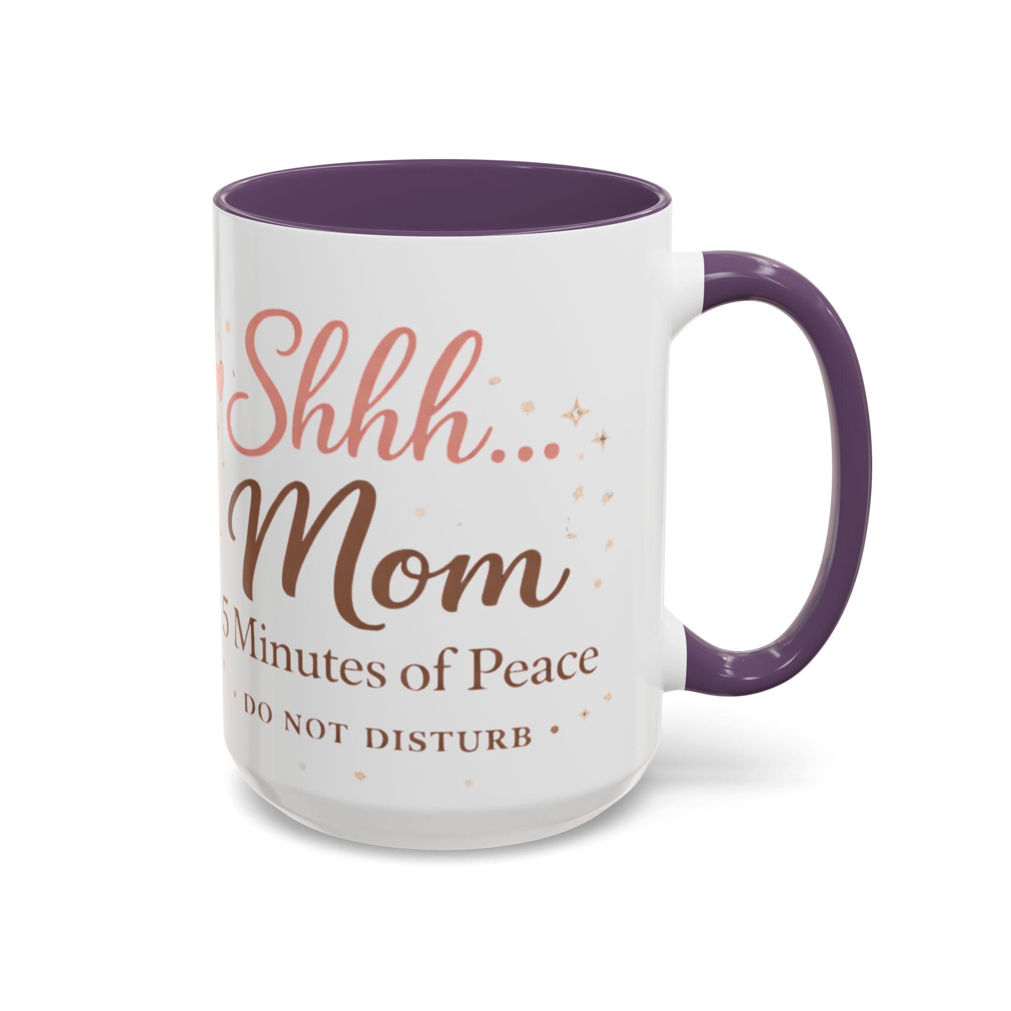 Cozy Girl Ceramic Coffee Mug, Pink Accent, Self Care Tea Cup, 11 or 15oz, product view 14