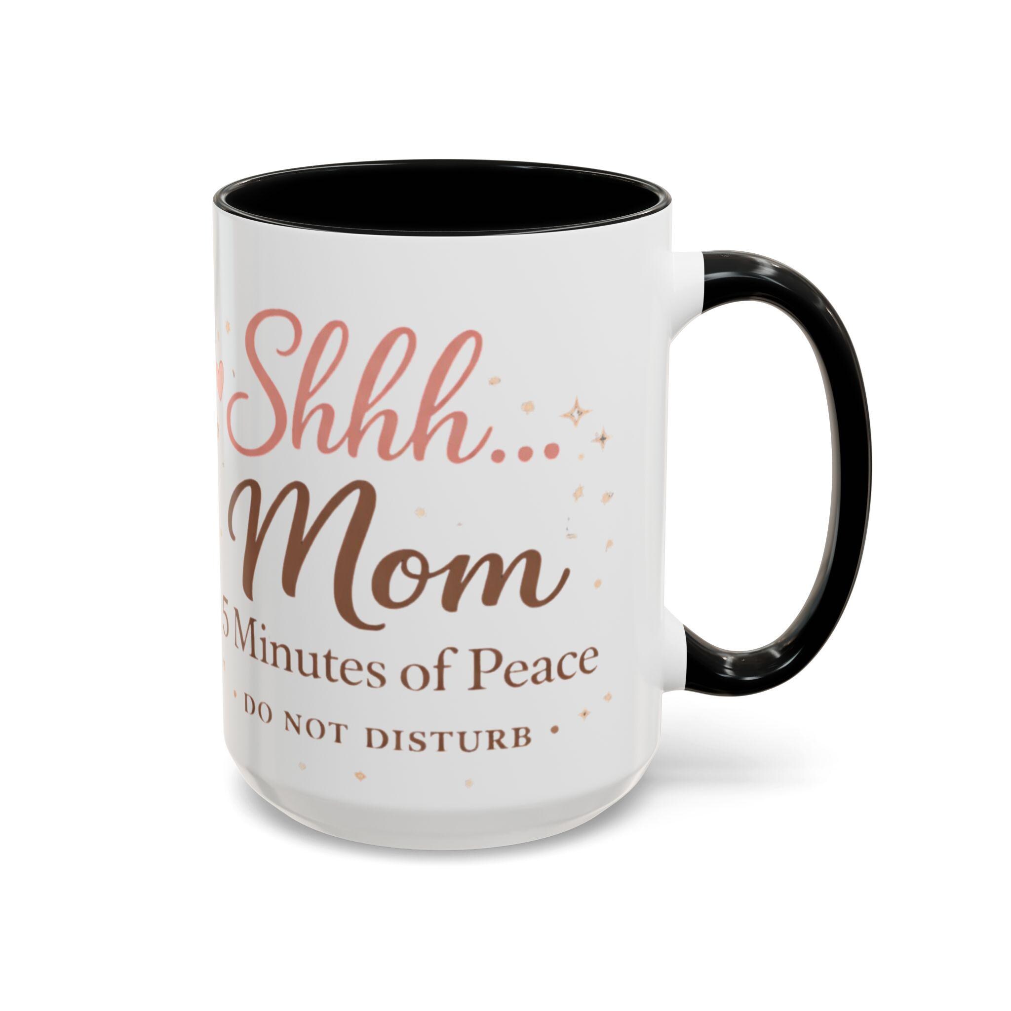 Cozy Girl Ceramic Coffee Mug, Pink Accent, Self Care Tea Cup, 11 or 15oz, product view 16