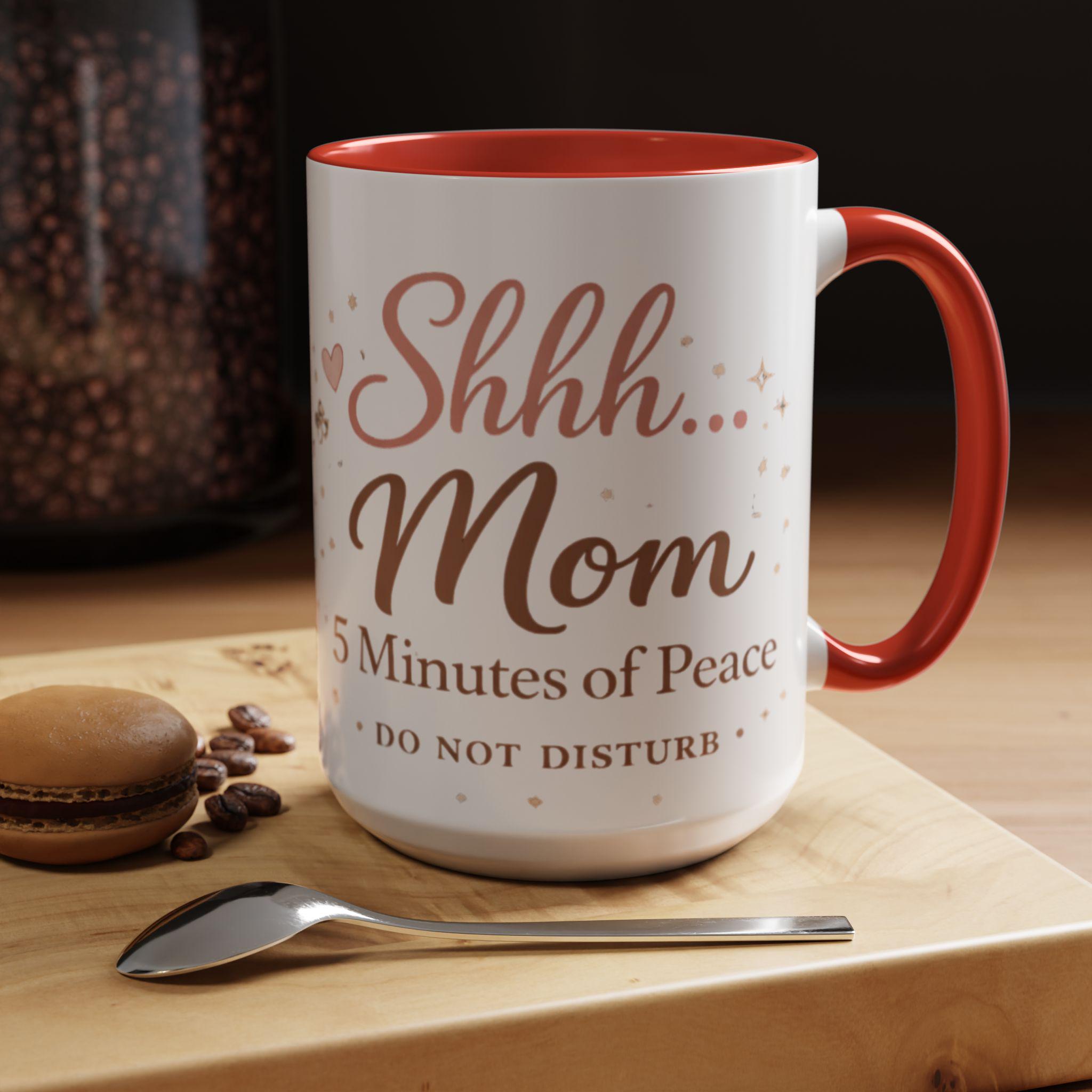Cozy Girl Ceramic Coffee Mug, Pink Accent, Self Care Tea Cup, 11 or 15oz, product view 18