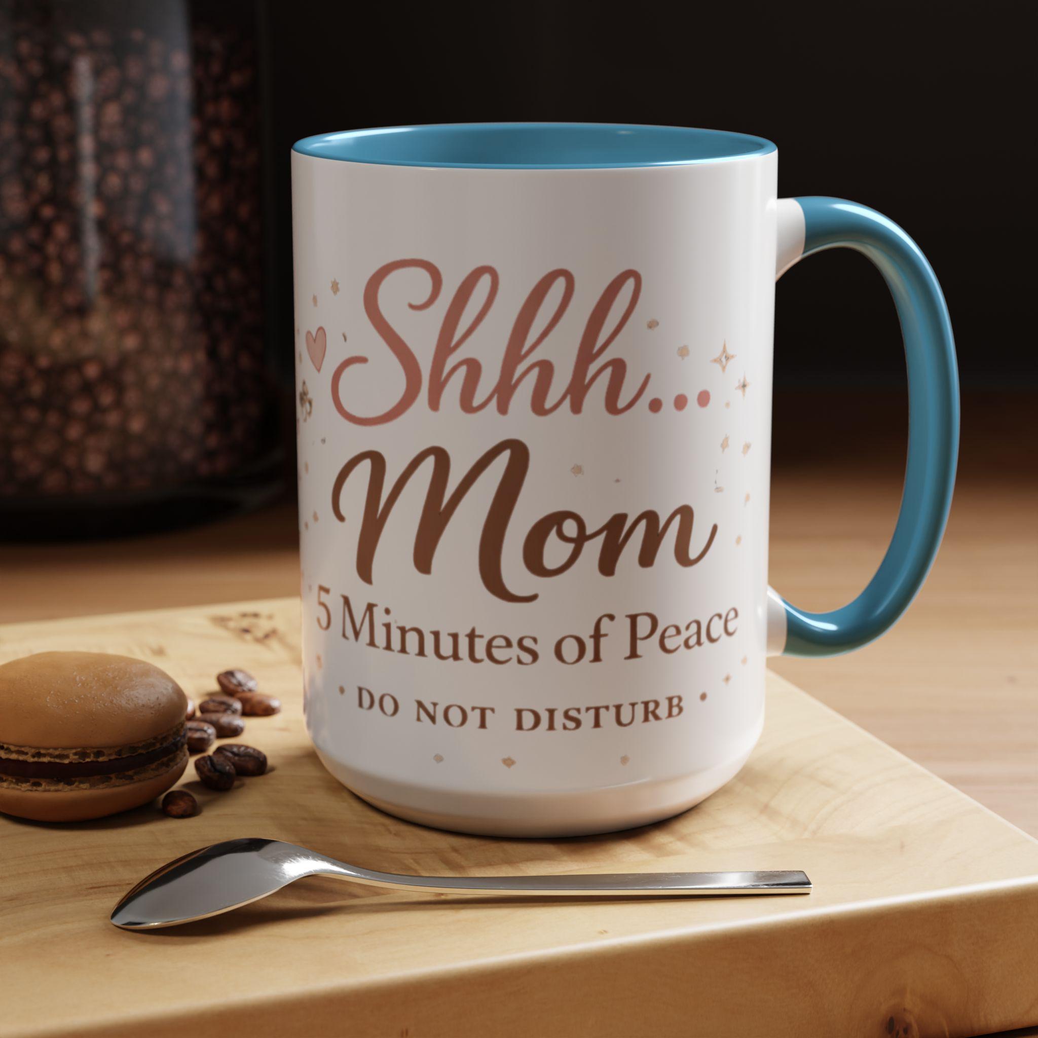 Cozy Girl Ceramic Coffee Mug, Pink Accent, Self Care Tea Cup, 11 or 15oz, product view 19