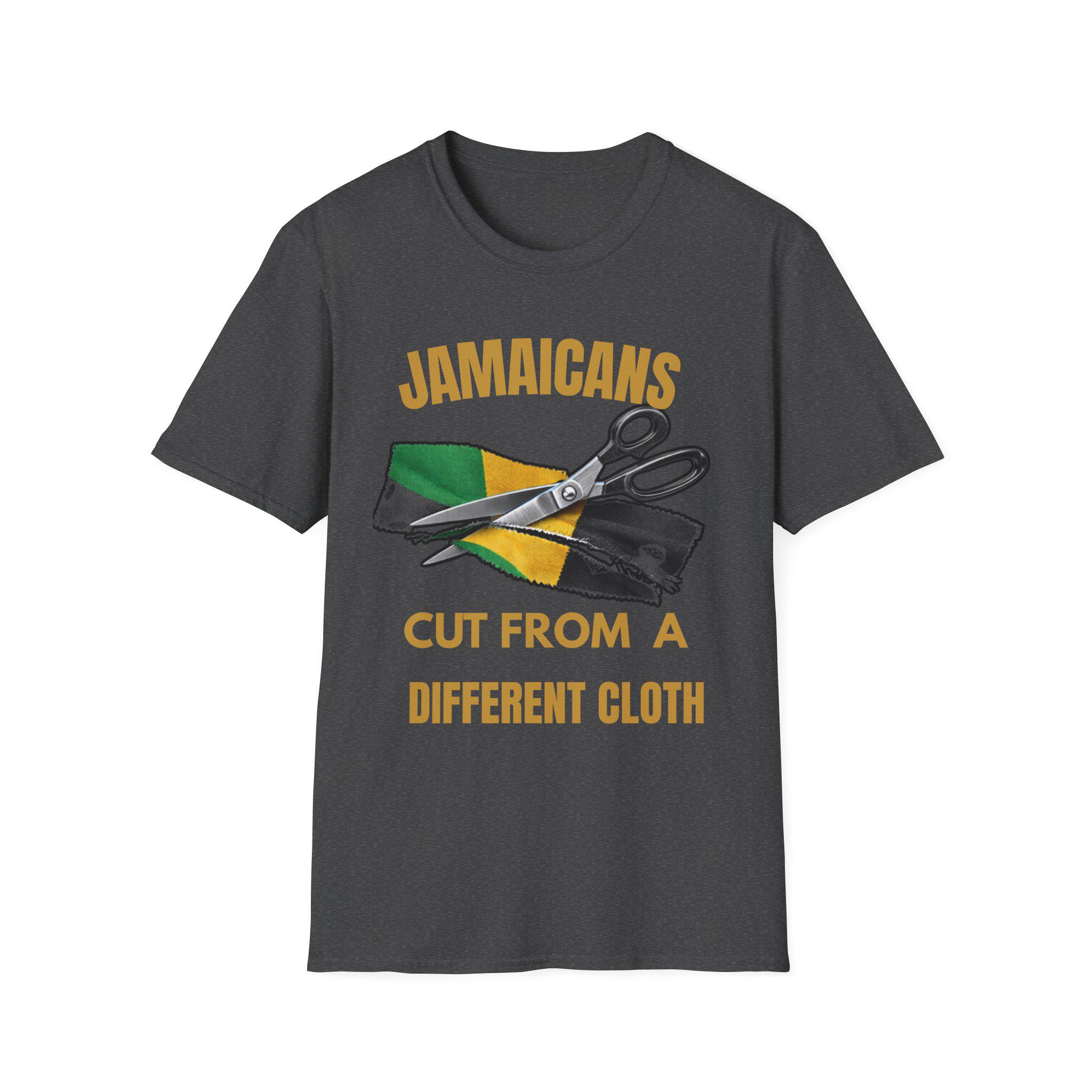 Jamaican Pride Shirt, Cut From A Different Cloth. Caribbean Culture T-Shirt, Lightweight Cotton Graphic Tee, product view 11
