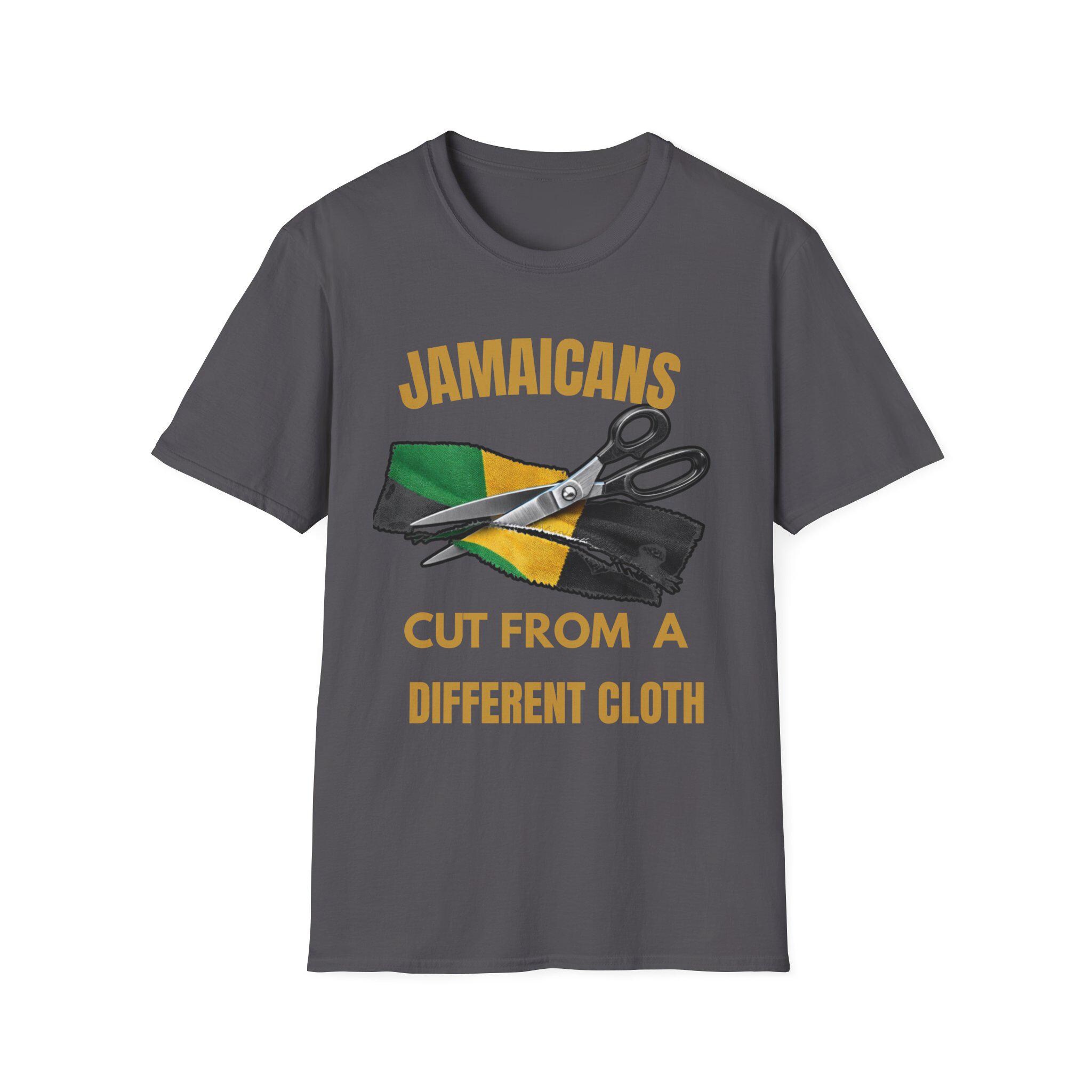 Jamaican Pride Shirt, Cut From A Different Cloth. Caribbean Culture T-Shirt, Lightweight Cotton Graphic Tee, product view 15