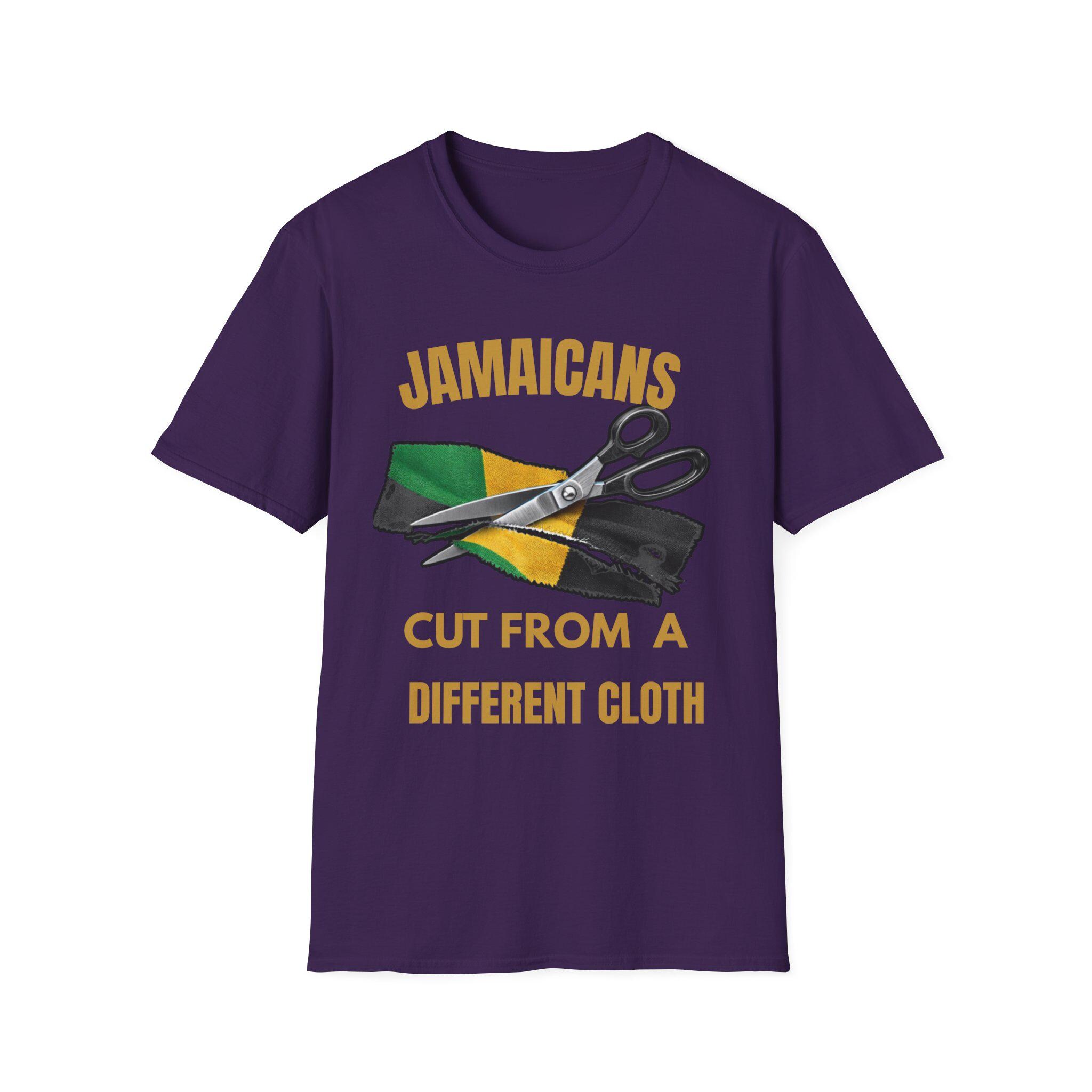 Jamaican Pride Shirt, Cut From A Different Cloth. Caribbean Culture T-Shirt, Lightweight Cotton Graphic Tee, product view 17