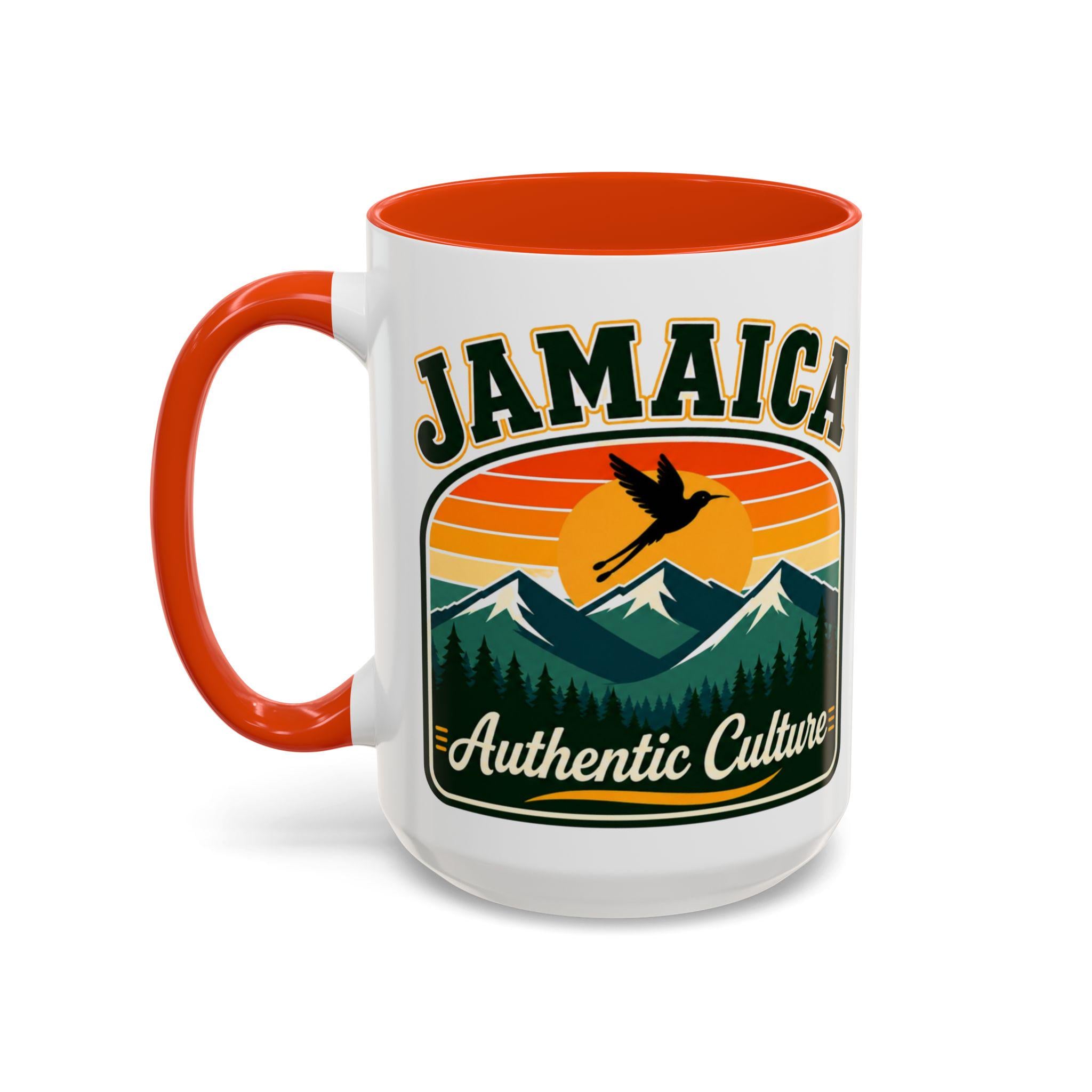 Jamaica Retro Coffee Mug. Doctor Bird Blue Mountains Accent Cup Jamaican Souvenir Gift. Ceramic Tea Mug 11oz 15oz, product view 10