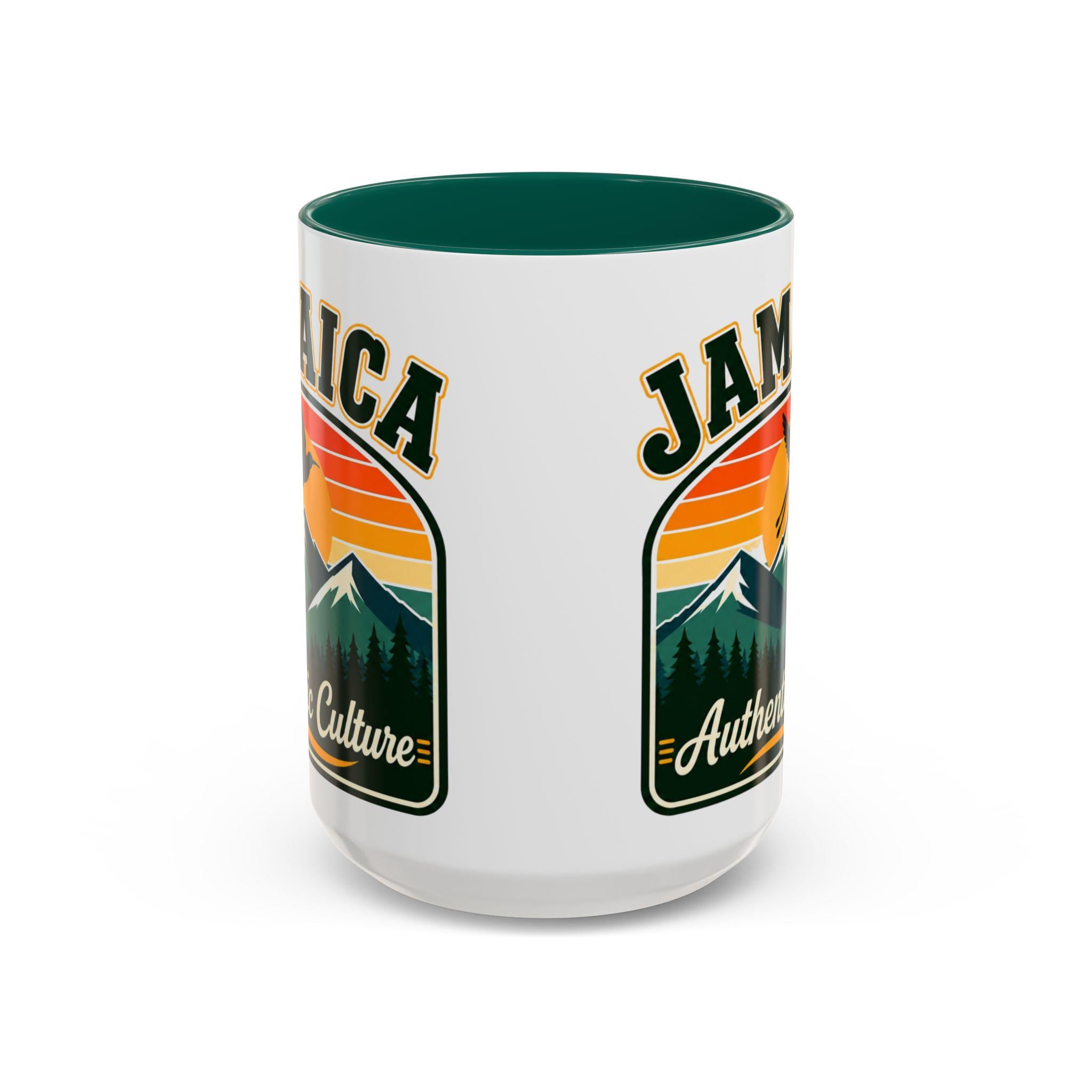 Jamaica Retro Coffee Mug. Doctor Bird Blue Mountains Accent Cup Jamaican Souvenir Gift. Ceramic Tea Mug 11oz 15oz, product view 14