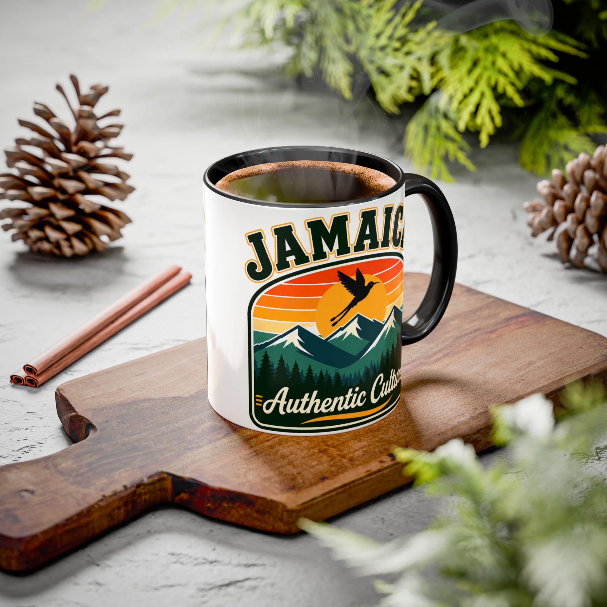 Jamaica Retro Coffee Mug. Doctor Bird Blue Mountains Accent Cup Jamaican Souvenir Gift. Ceramic Tea Mug 11oz 15oz, product view 19