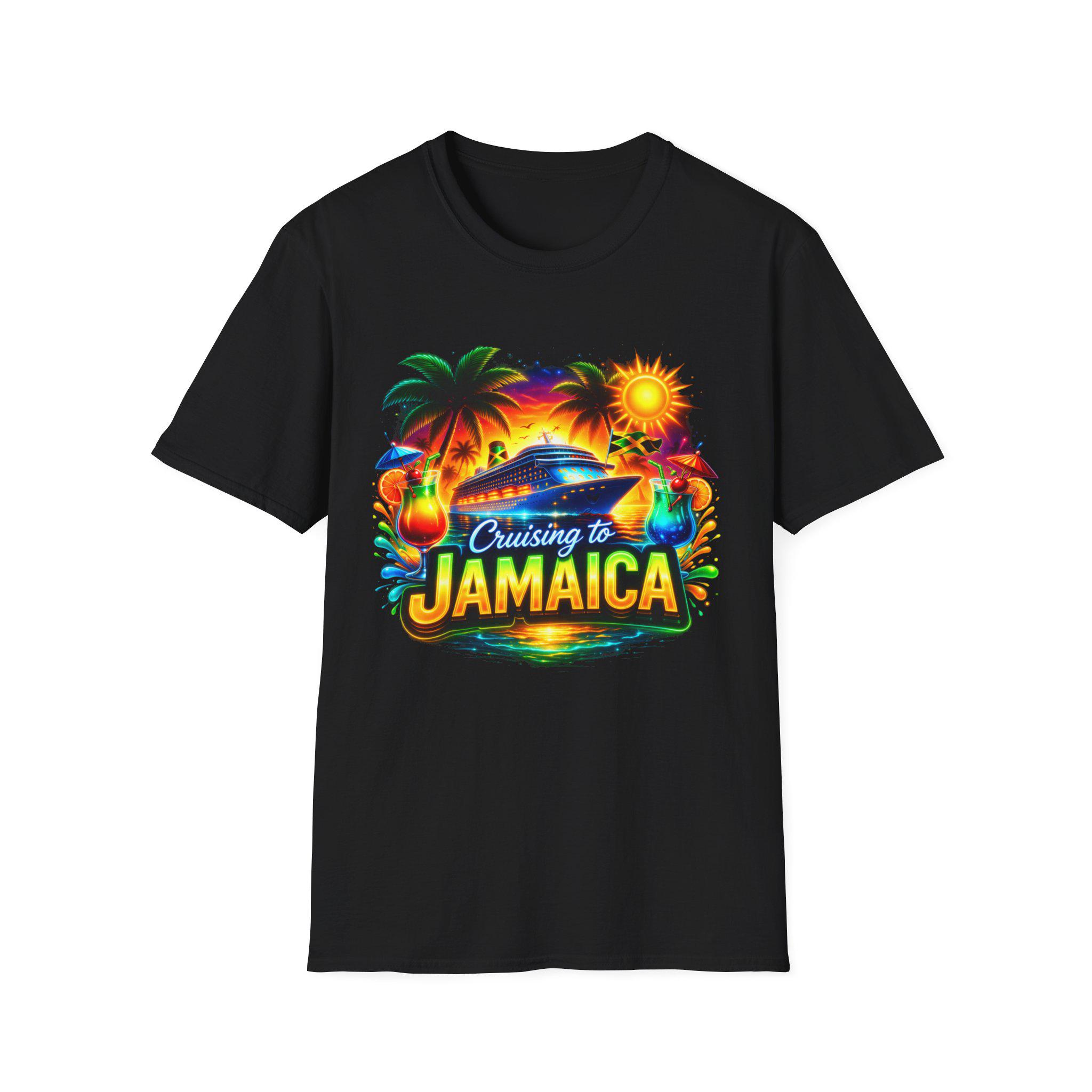 Cruising to Jamaica Cruise Ship Shirt, Tropical Sunset Vacation Tee