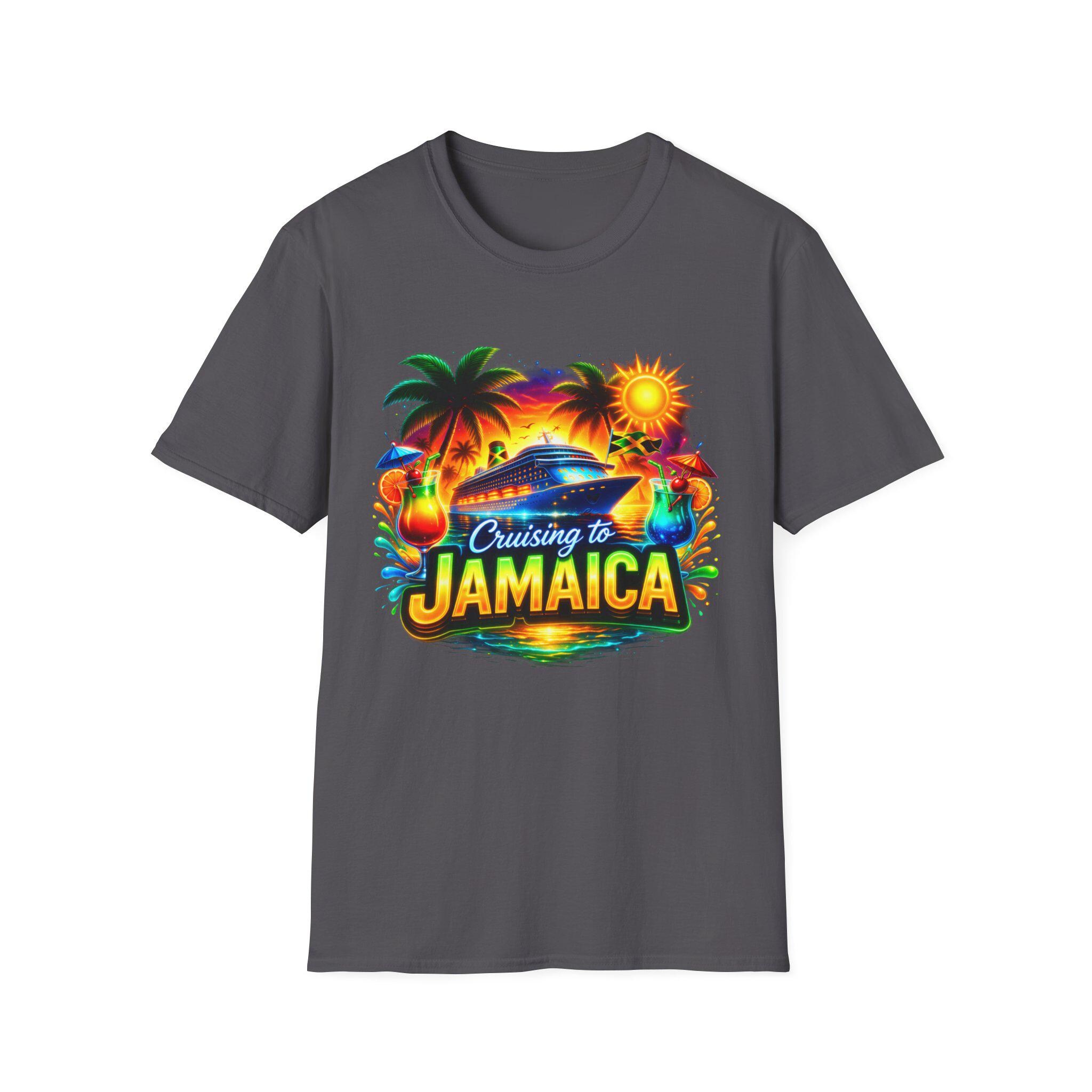 Cruising to Jamaica Cruise Ship Shirt, Tropical Sunset Vacation Tee, product view 7