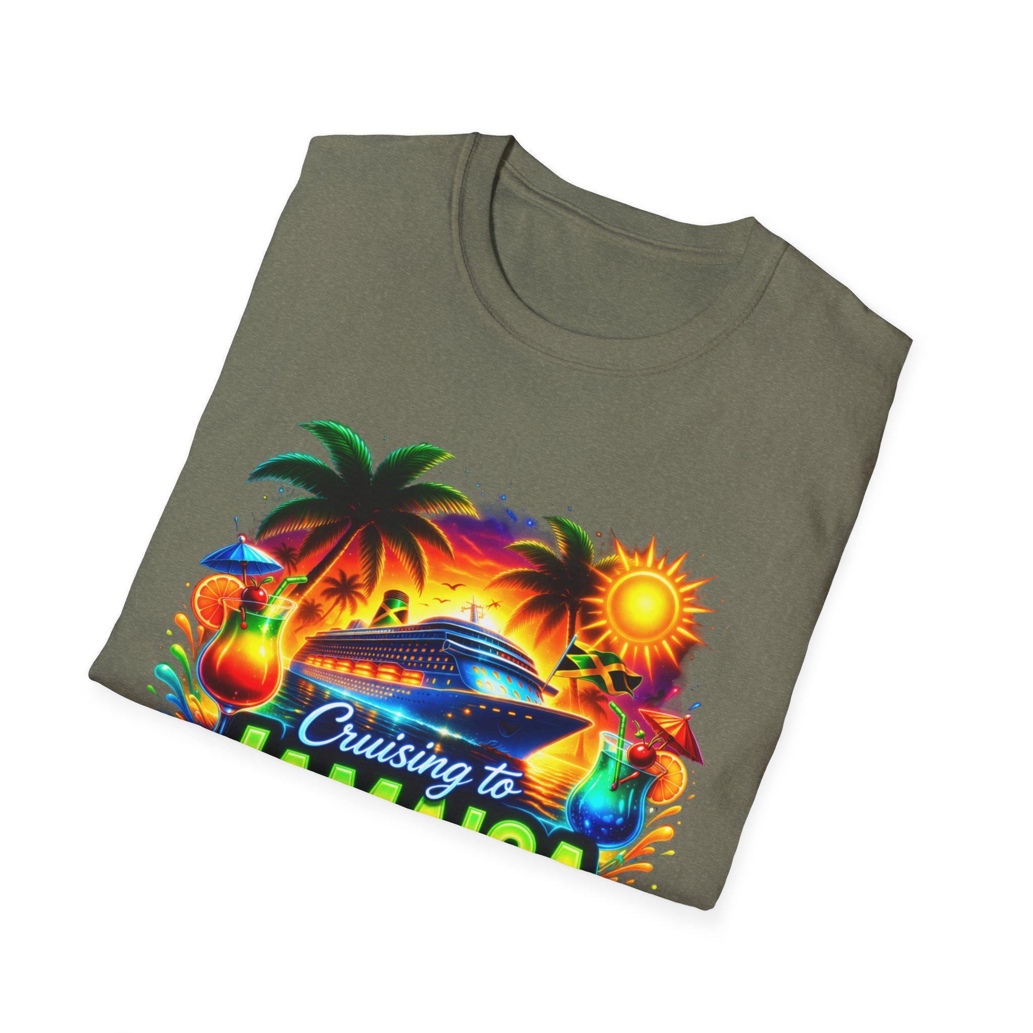 Cruising to Jamaica Cruise Ship Shirt, Tropical Sunset Vacation Tee, product view 8