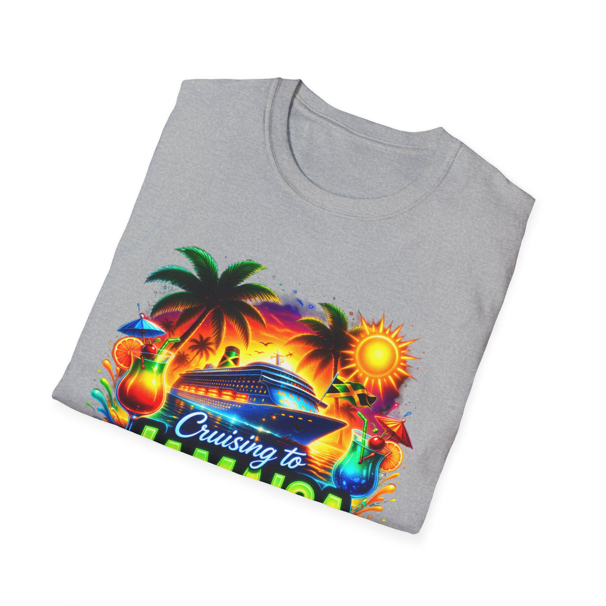 Cruising to Jamaica Cruise Ship Shirt, Tropical Sunset Vacation Tee, product view 9