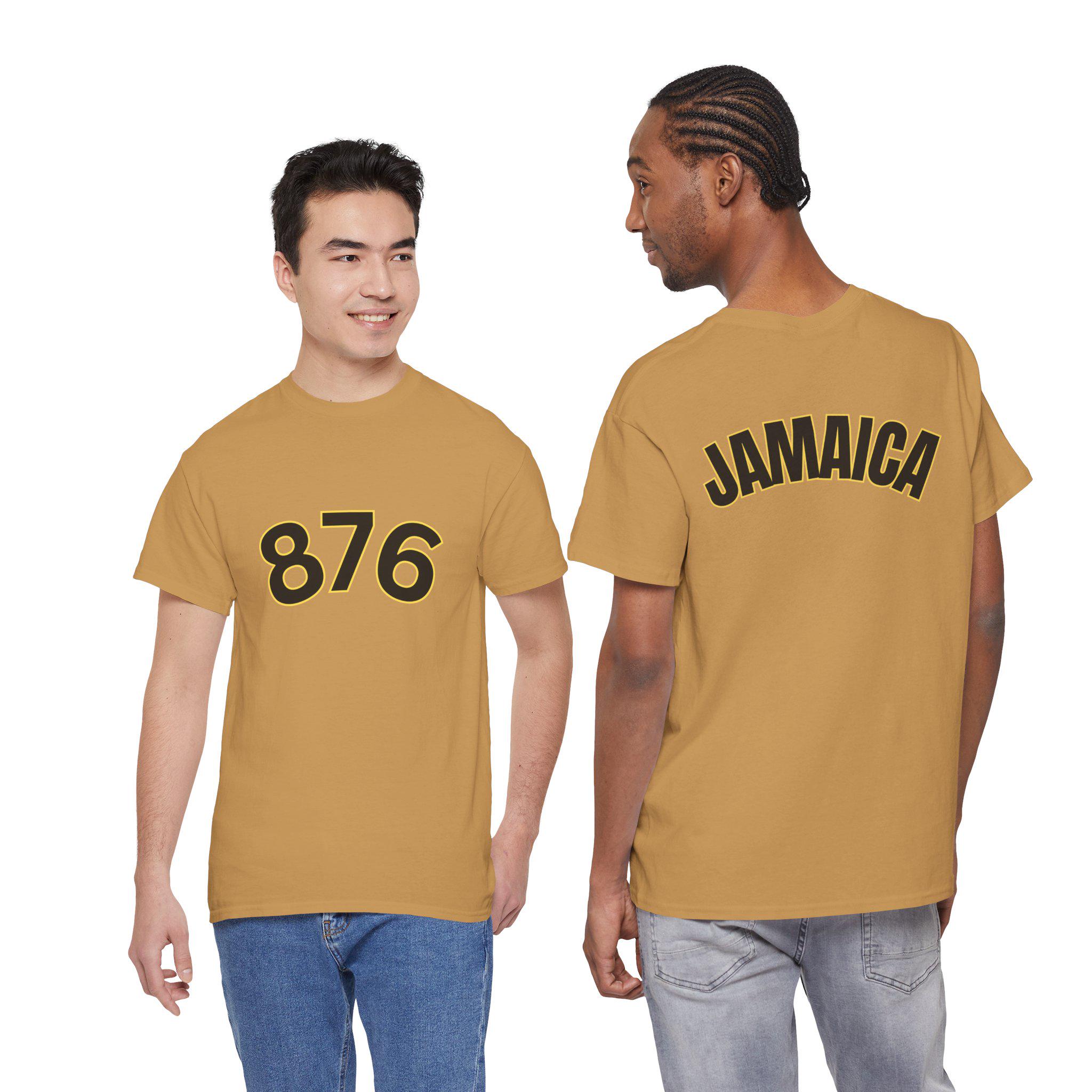 876 Jamaica Shirt with Back Print, Kingston Jamaica Culture Graphic Tee.
