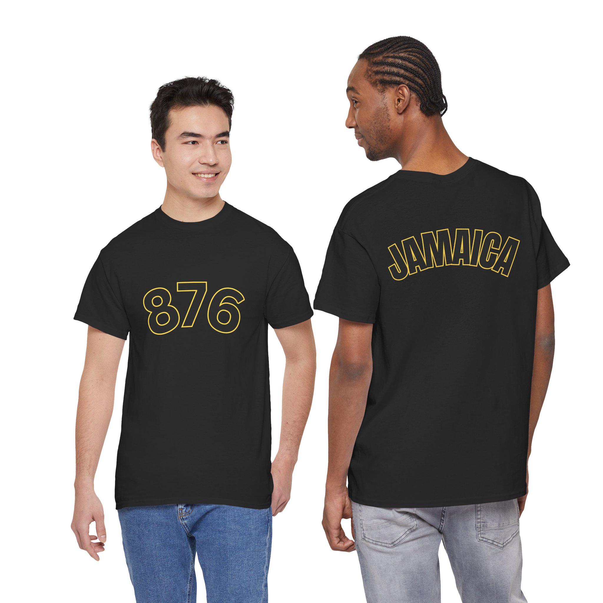 876 Jamaica Shirt with Back Print, Kingston Jamaica Culture Graphic Tee., product view 2