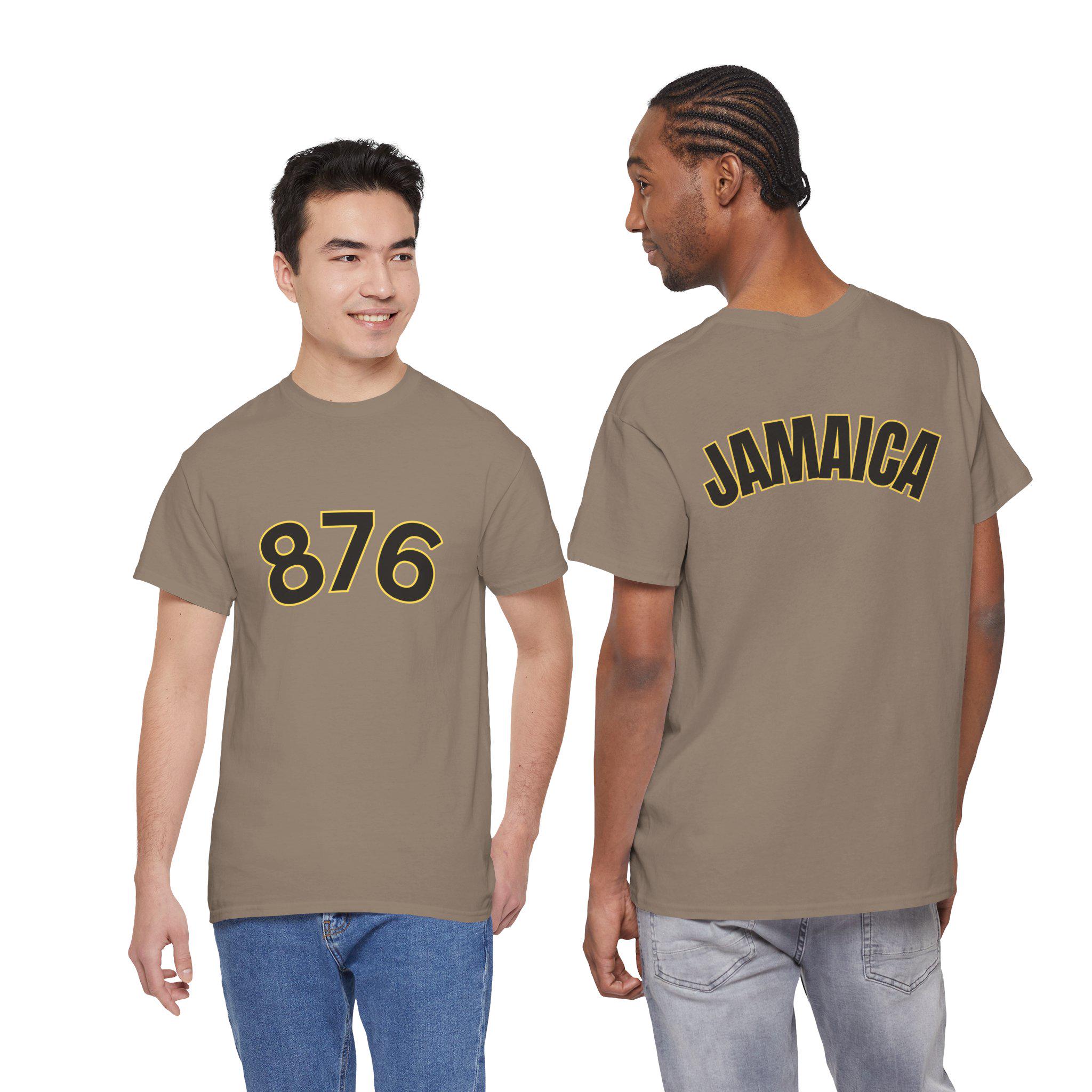 876 Jamaica Shirt with Back Print, Kingston Jamaica Culture Graphic Tee., product view 3