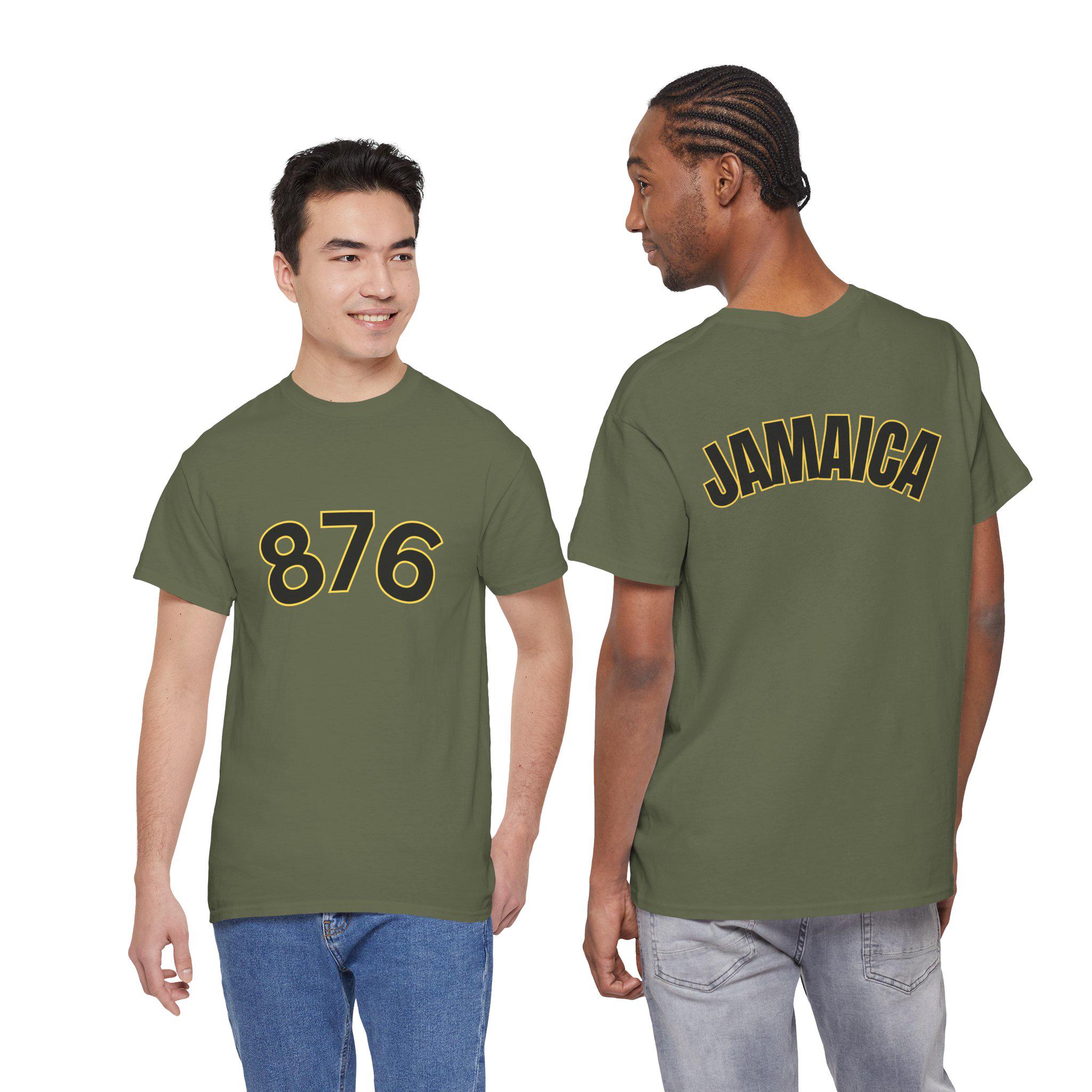 876 Jamaica Shirt with Back Print, Kingston Jamaica Culture Graphic Tee., product view 4