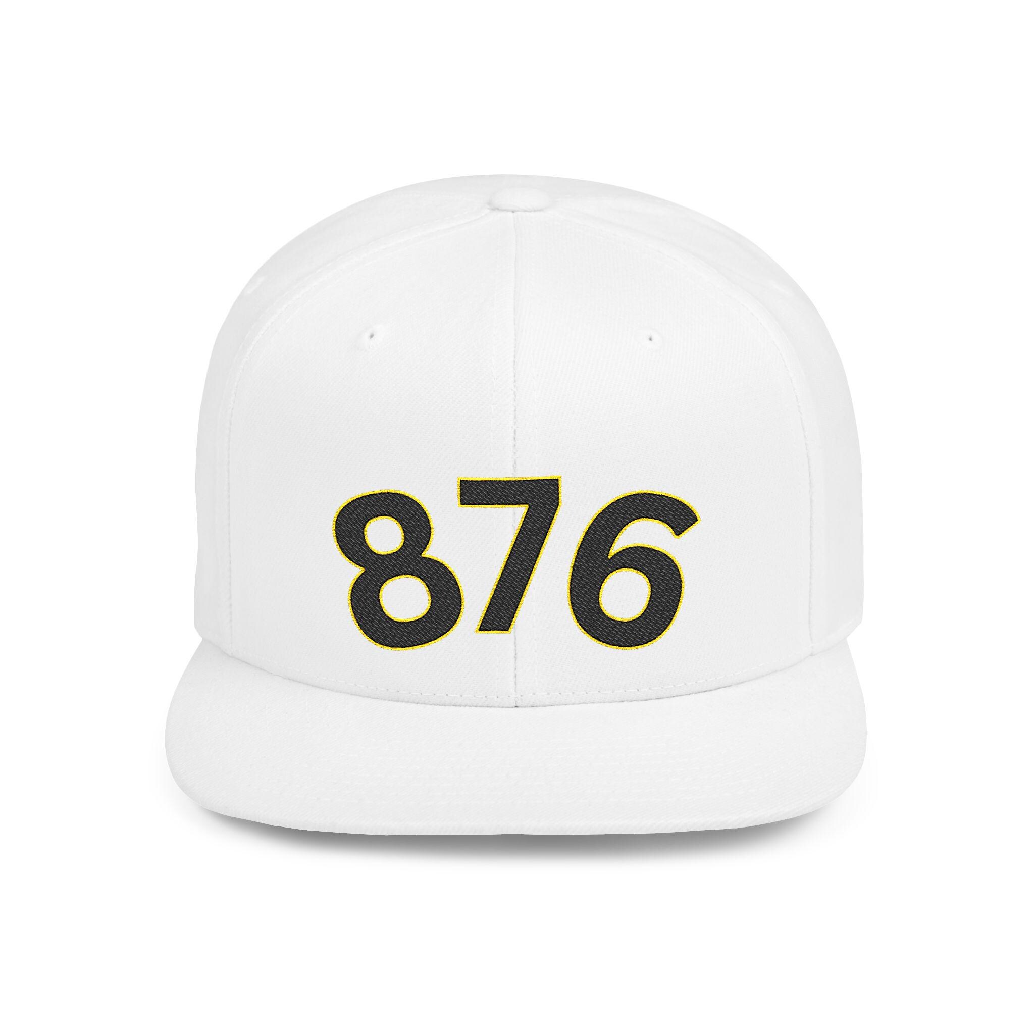 876 Jamaica Snapback Hat. Jamaica Area Code Cap. Caribbean Pride Flat Bill Streetwear Gift, product view 6