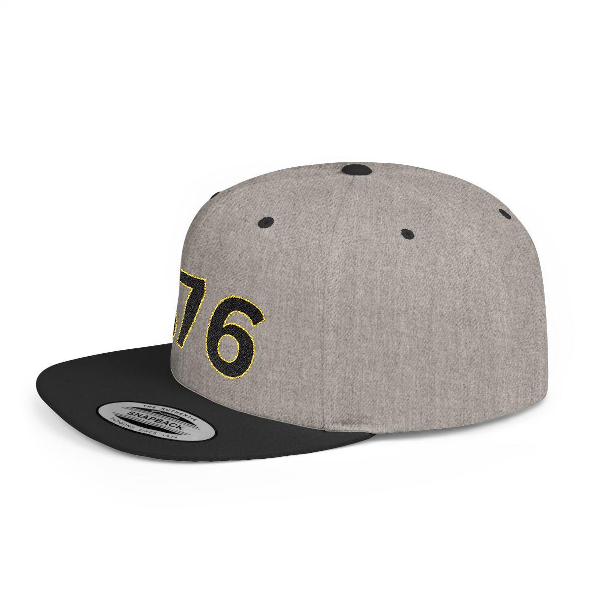 876 Jamaica Snapback Hat. Jamaica Area Code Cap. Caribbean Pride Flat Bill Streetwear Gift, product view 10