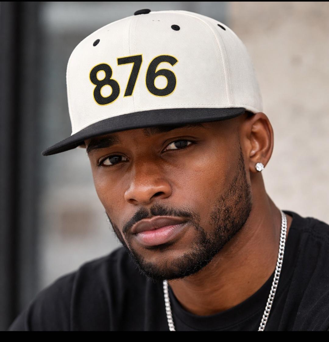 876 Jamaica Snapback Hat. Jamaica Area Code Cap. Caribbean Pride Flat Bill Streetwear Gift, product view 18