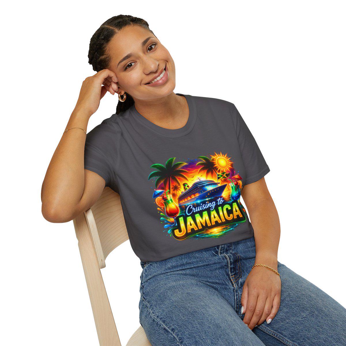 Cruising to Jamaica Cruise Ship Shirt, Tropical Sunset Vacation Tee, product view 6