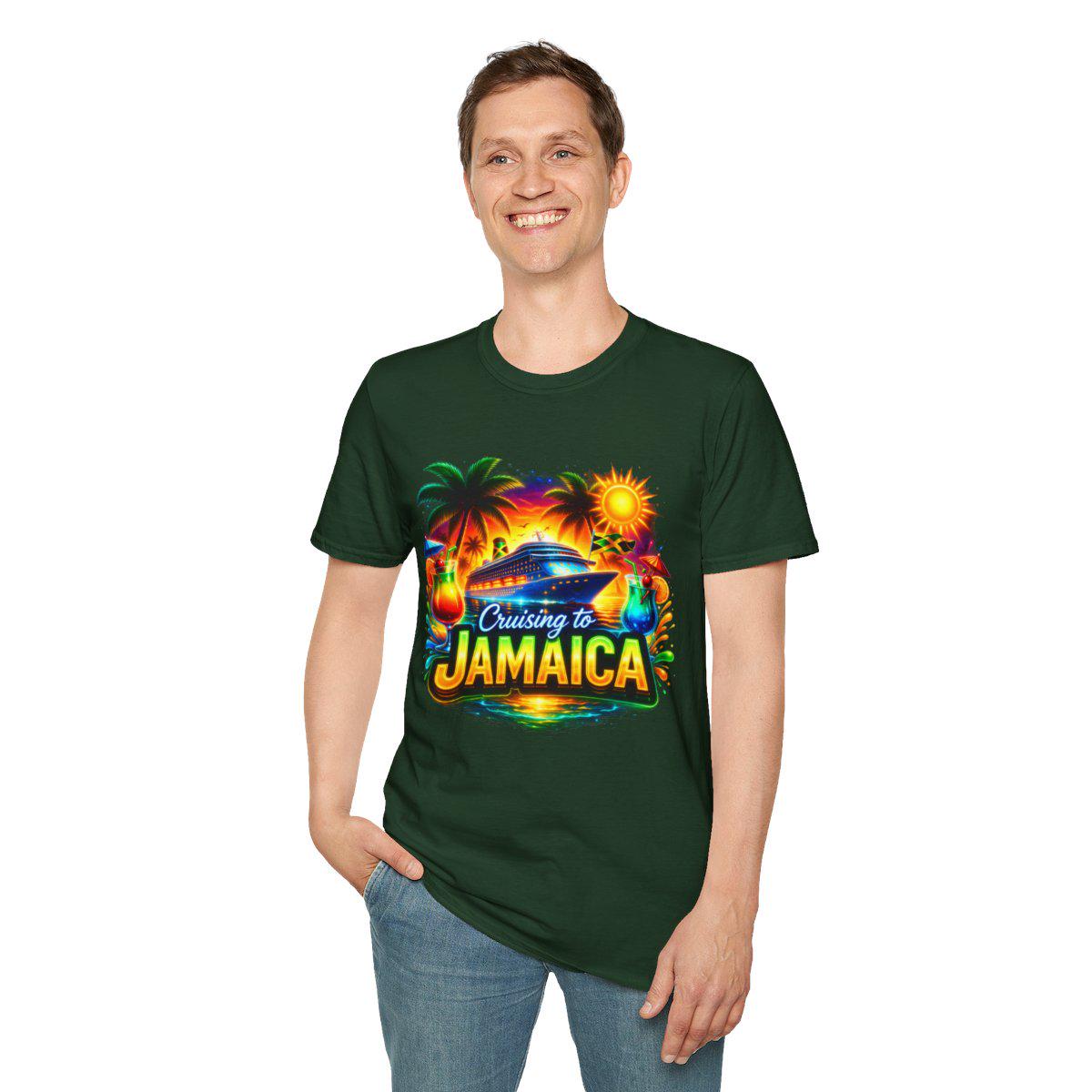 Cruising to Jamaica Cruise Ship Shirt, Tropical Sunset Vacation Tee, product view 9