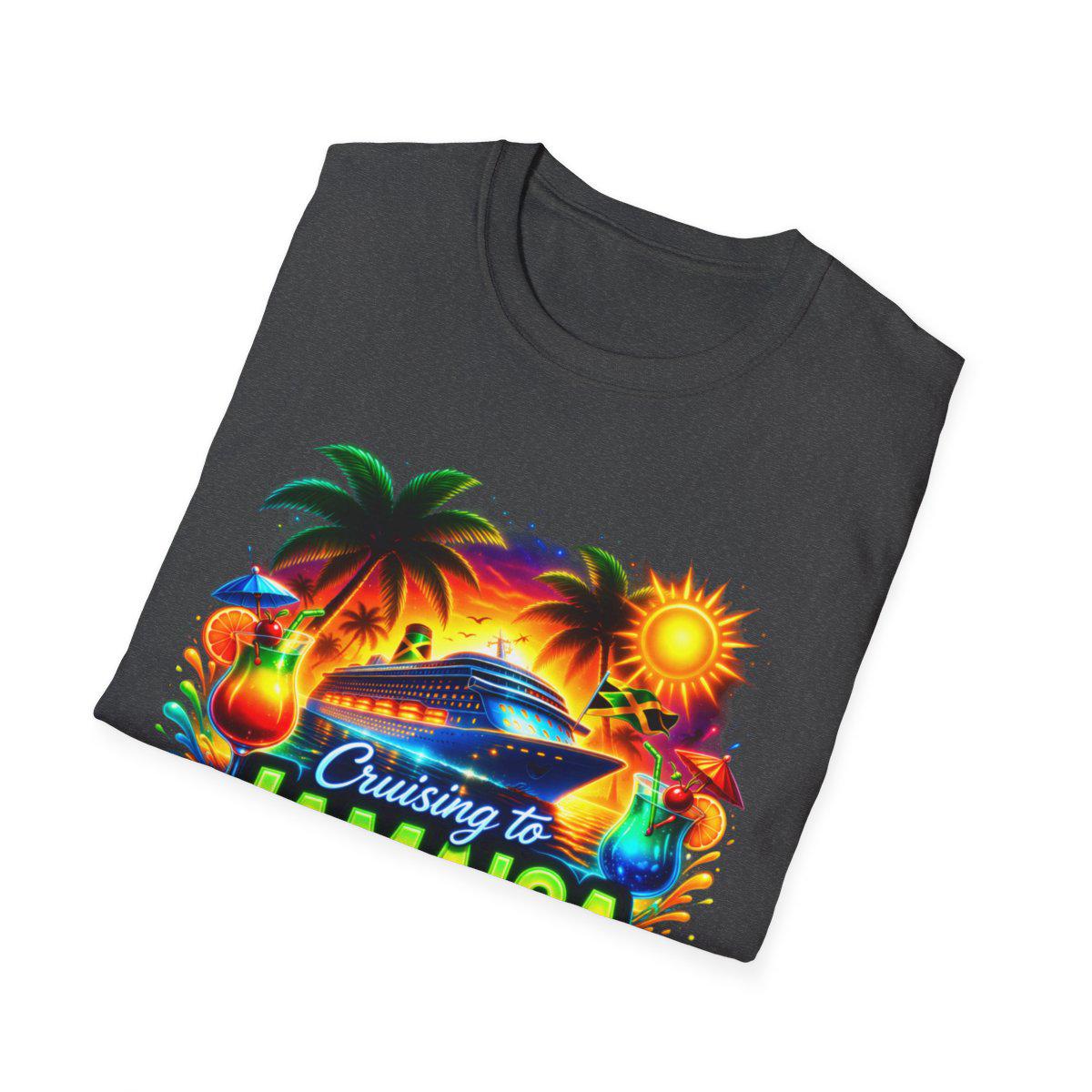 Cruising to Jamaica Cruise Ship Shirt, Tropical Sunset Vacation Tee, product view 15