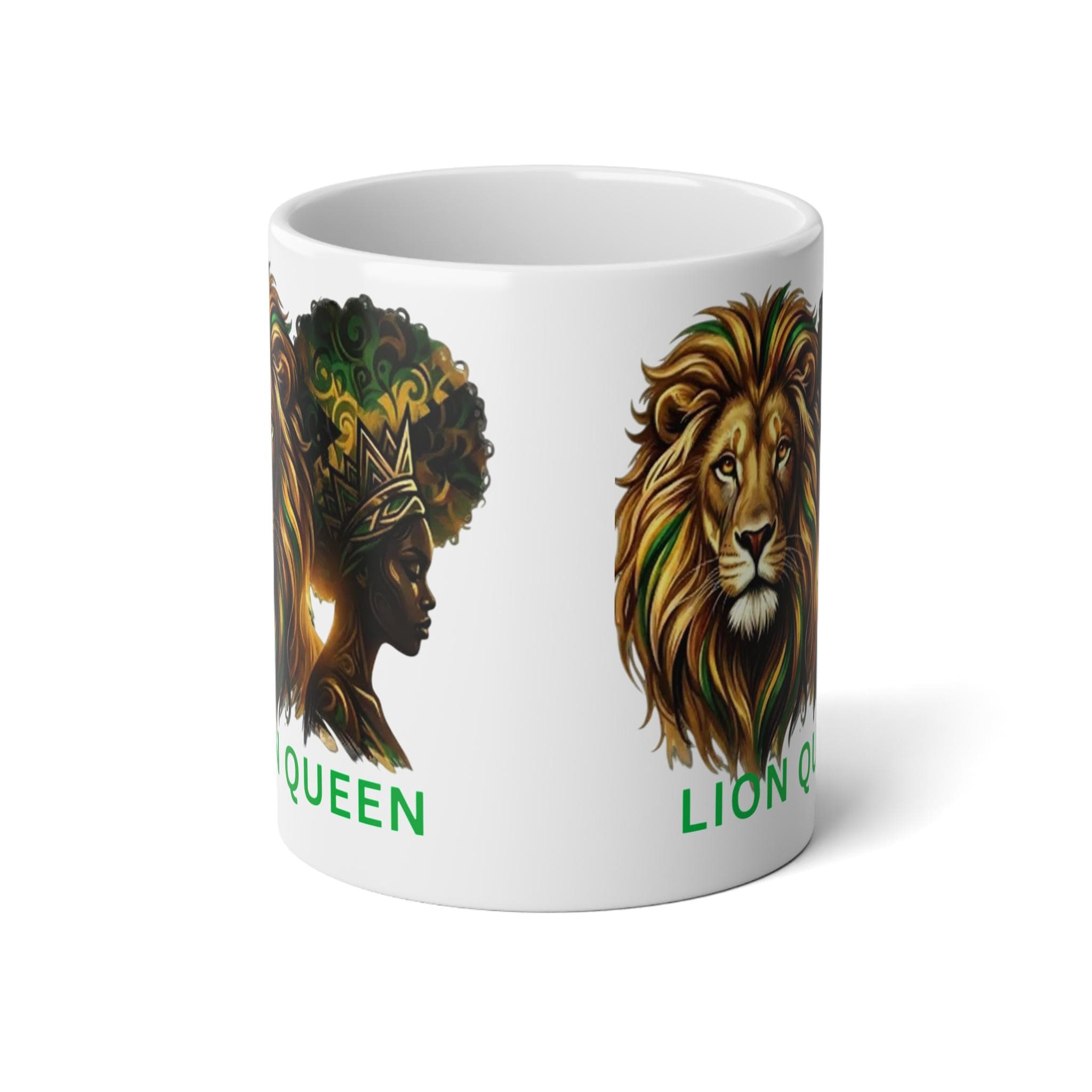 Lion Queen 20oz jumbo Ceramic Mug , African Queen Artwork Coffee Cup, Gift For Her, product view 5