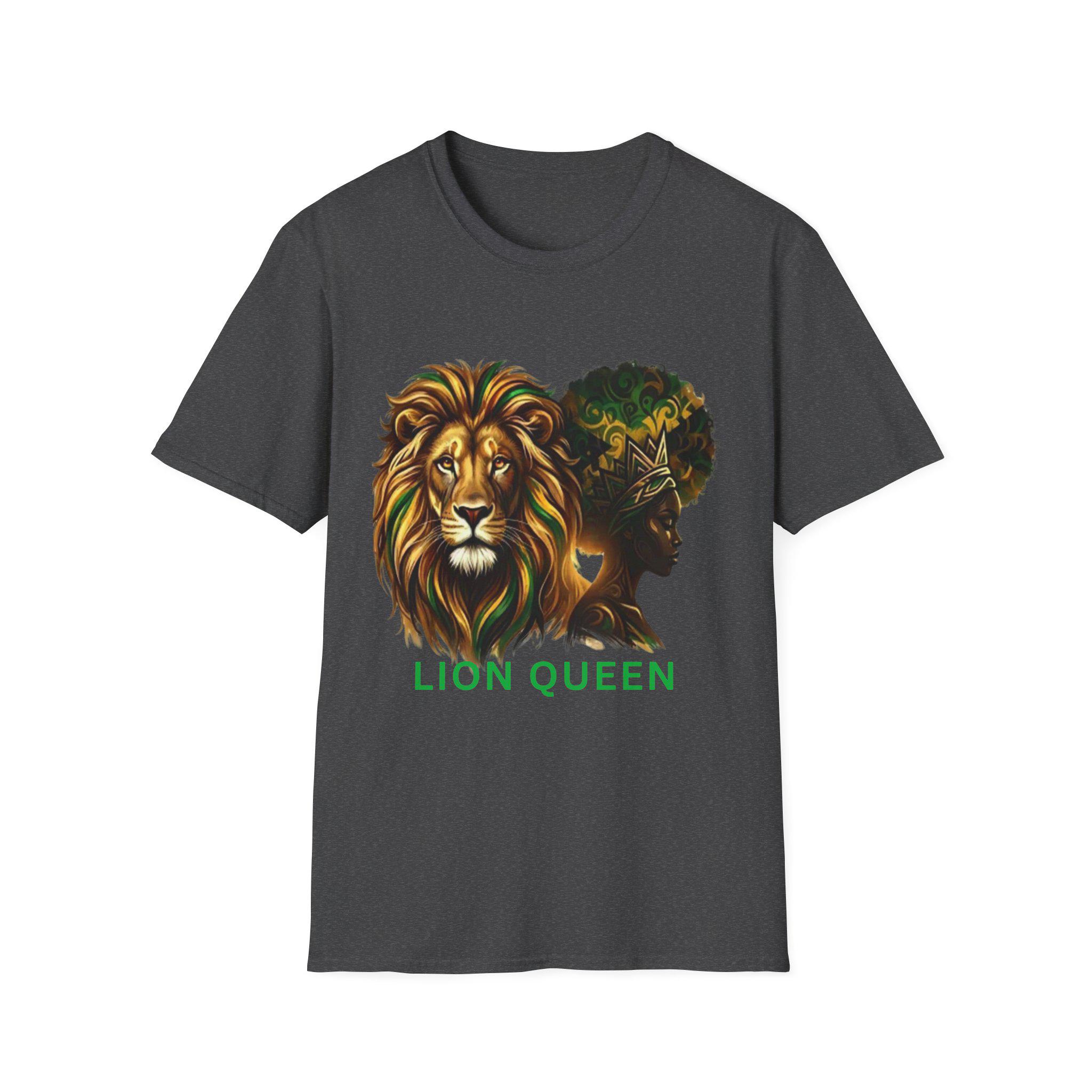 Lion Queen Graphic T-Shirt, Afrocentric Heritage Tee, Black Woman Empowerment Shirt, product view 7