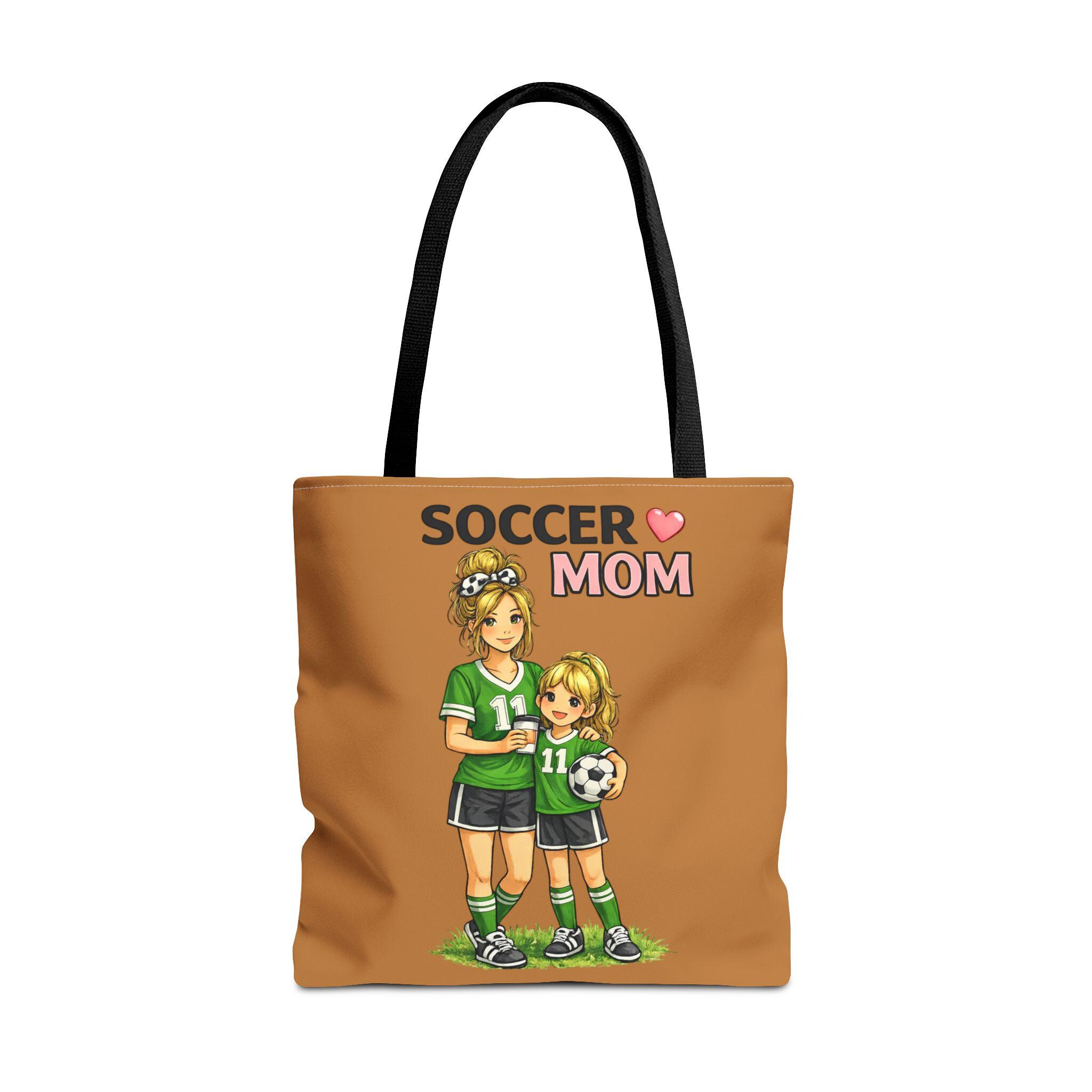 Soccer Mom Tote Bag, Game Day Sports Carryall, Durable Polyester Shoulder Handbag, product view 17