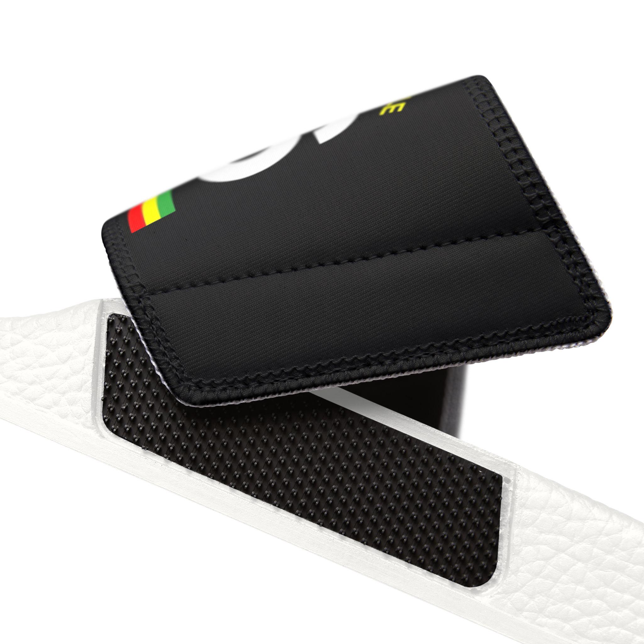 Jamaican Flag Slides, 876 Area Code Beach Pool Sandals, Removable Straps, product view 13