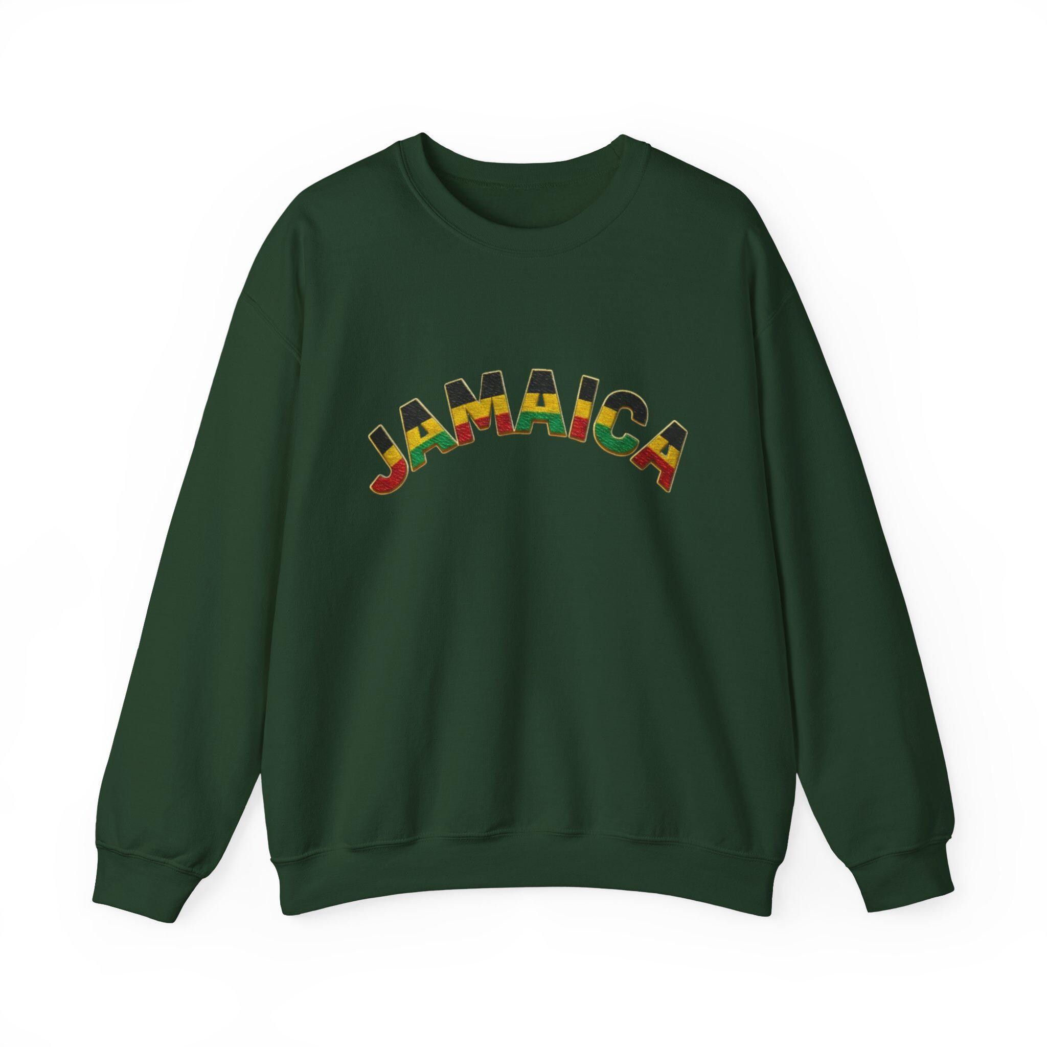 Jamaica Crewneck Sweatshirt. Unisex Cozy Pullover, Jamaica Graphic Sweater, product view 2