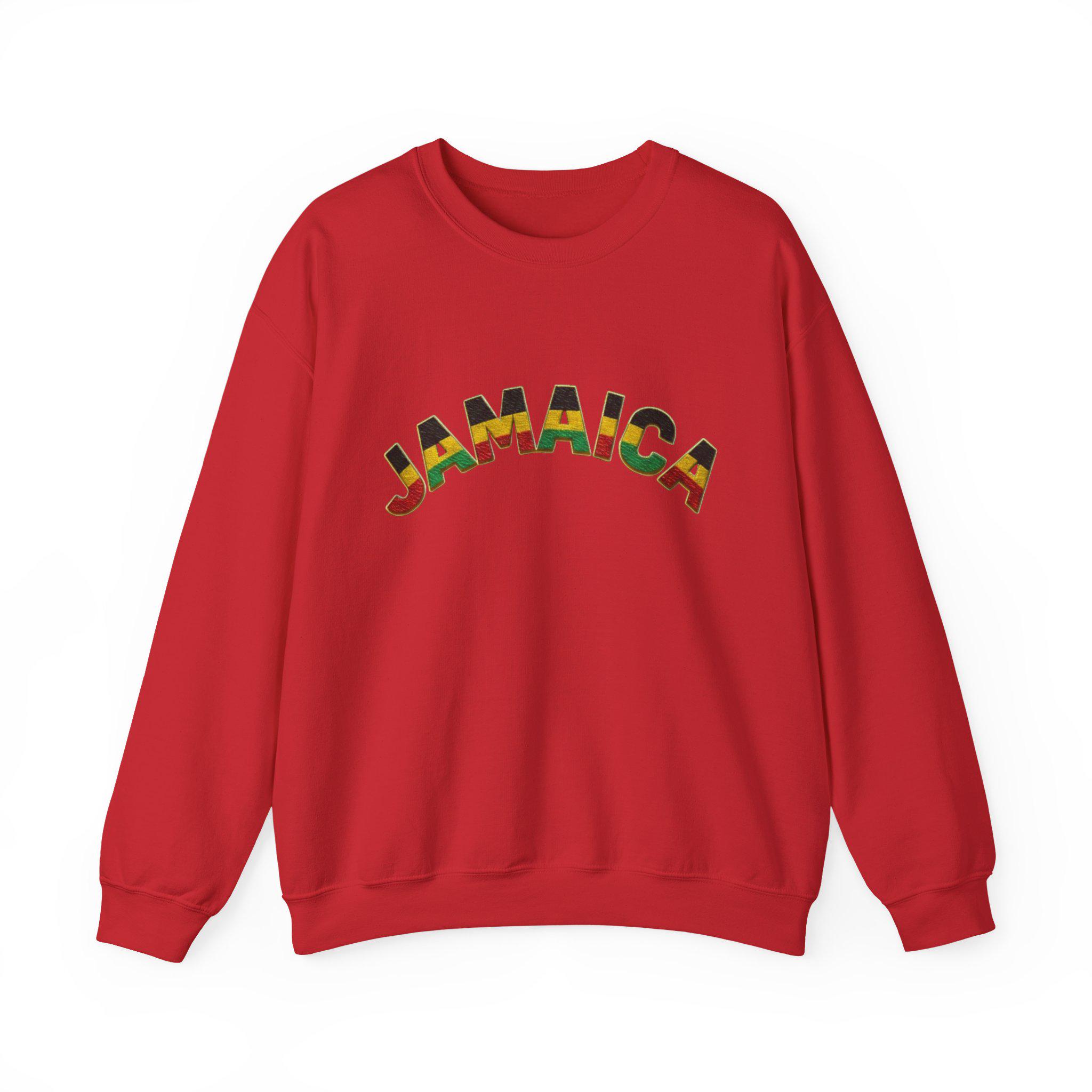 Jamaica Crewneck Sweatshirt. Unisex Cozy Pullover, Jamaica Graphic Sweater, product view 4