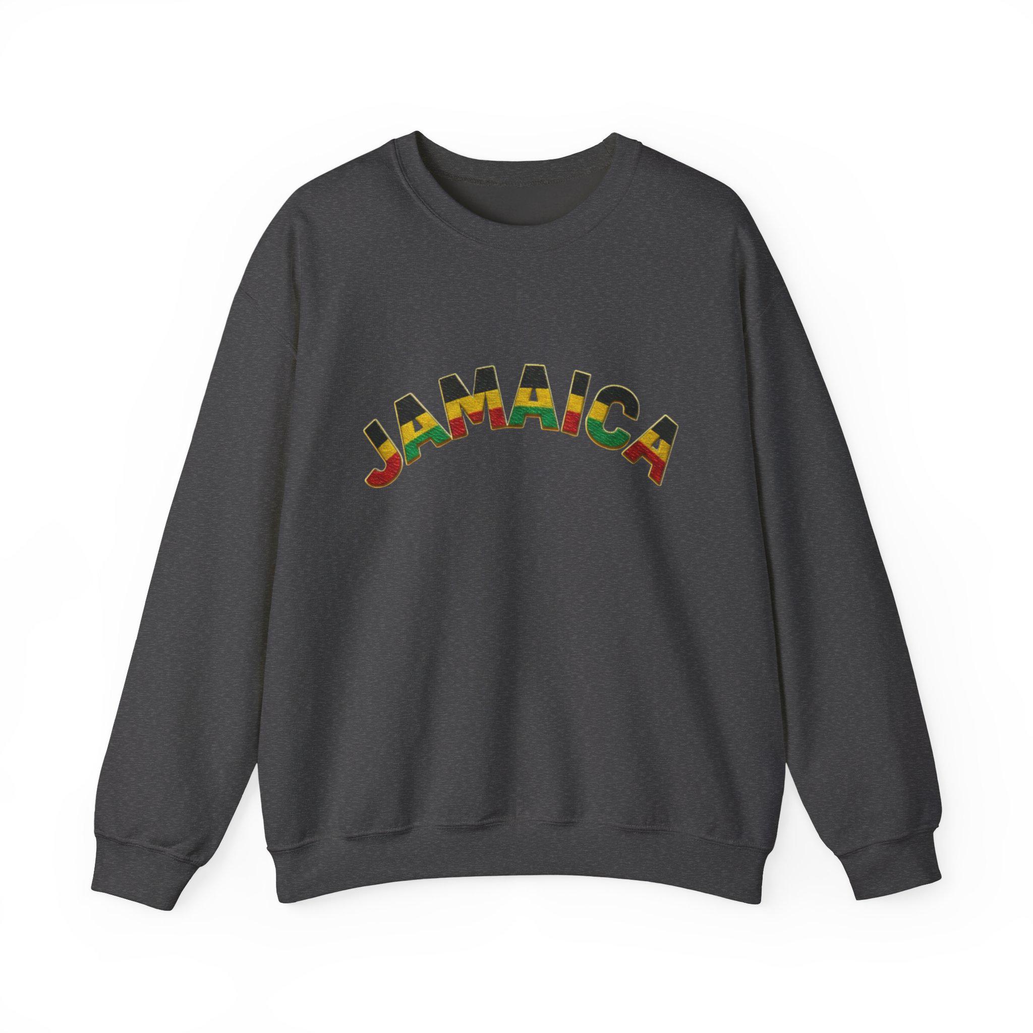 Jamaica Crewneck Sweatshirt. Unisex Cozy Pullover, Jamaica Graphic Sweater, product view 7