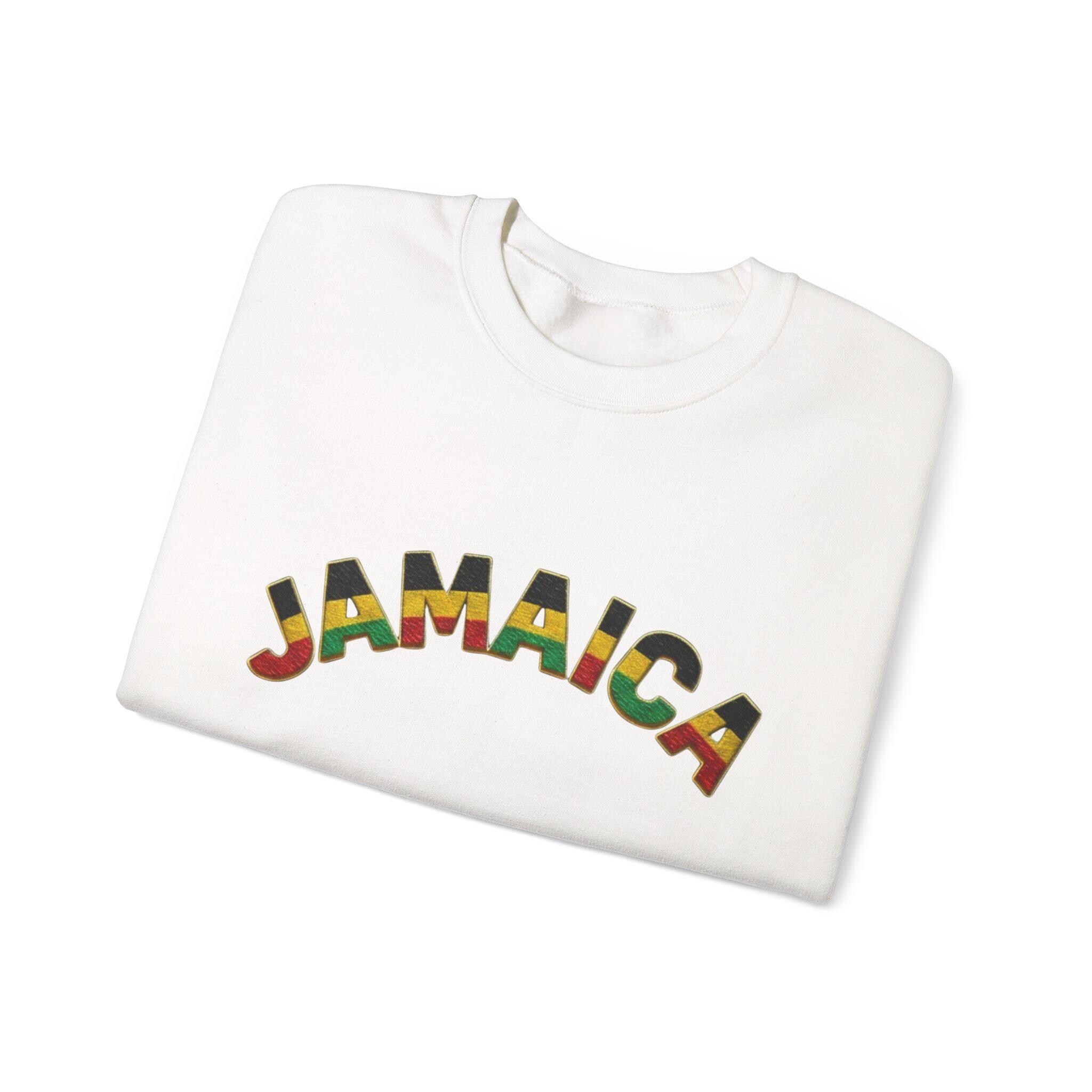 Jamaica Crewneck Sweatshirt. Unisex Cozy Pullover, Jamaica Graphic Sweater, product view 9