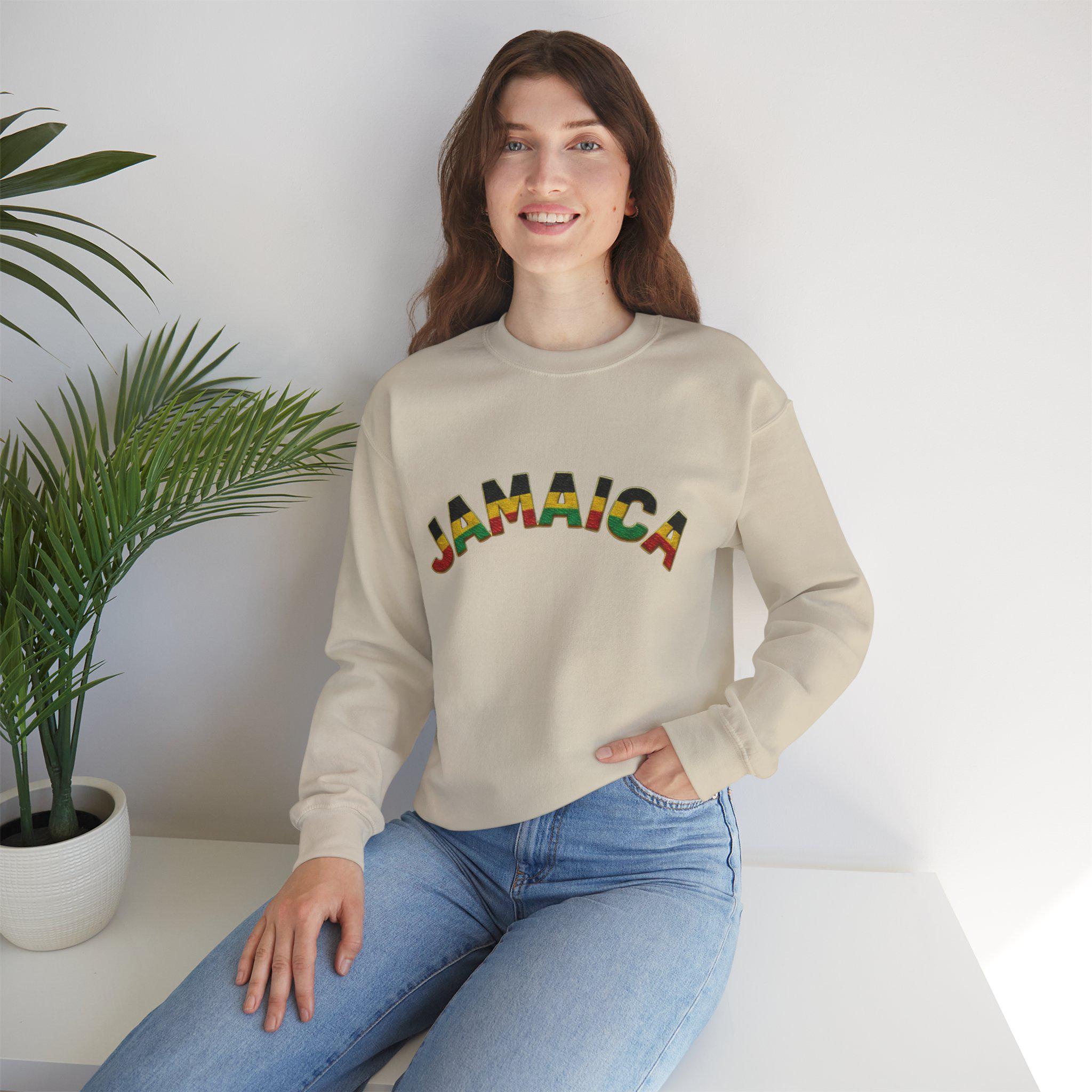 Jamaica Crewneck Sweatshirt. Unisex Cozy Pullover, Jamaica Graphic Sweater, product view 19