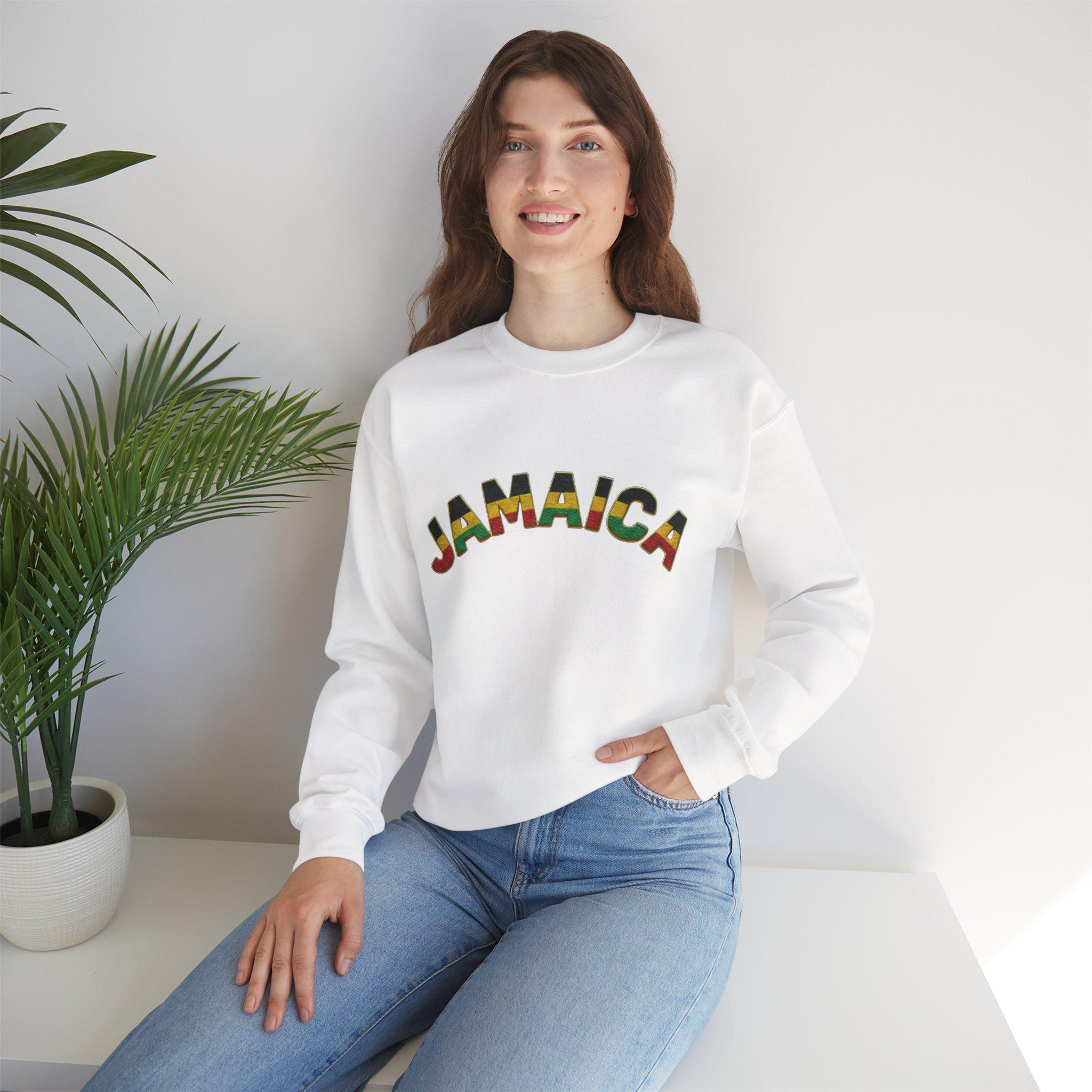 Jamaica Crewneck Sweatshirt. Unisex Cozy Pullover, Jamaica Graphic Sweater, product view 20