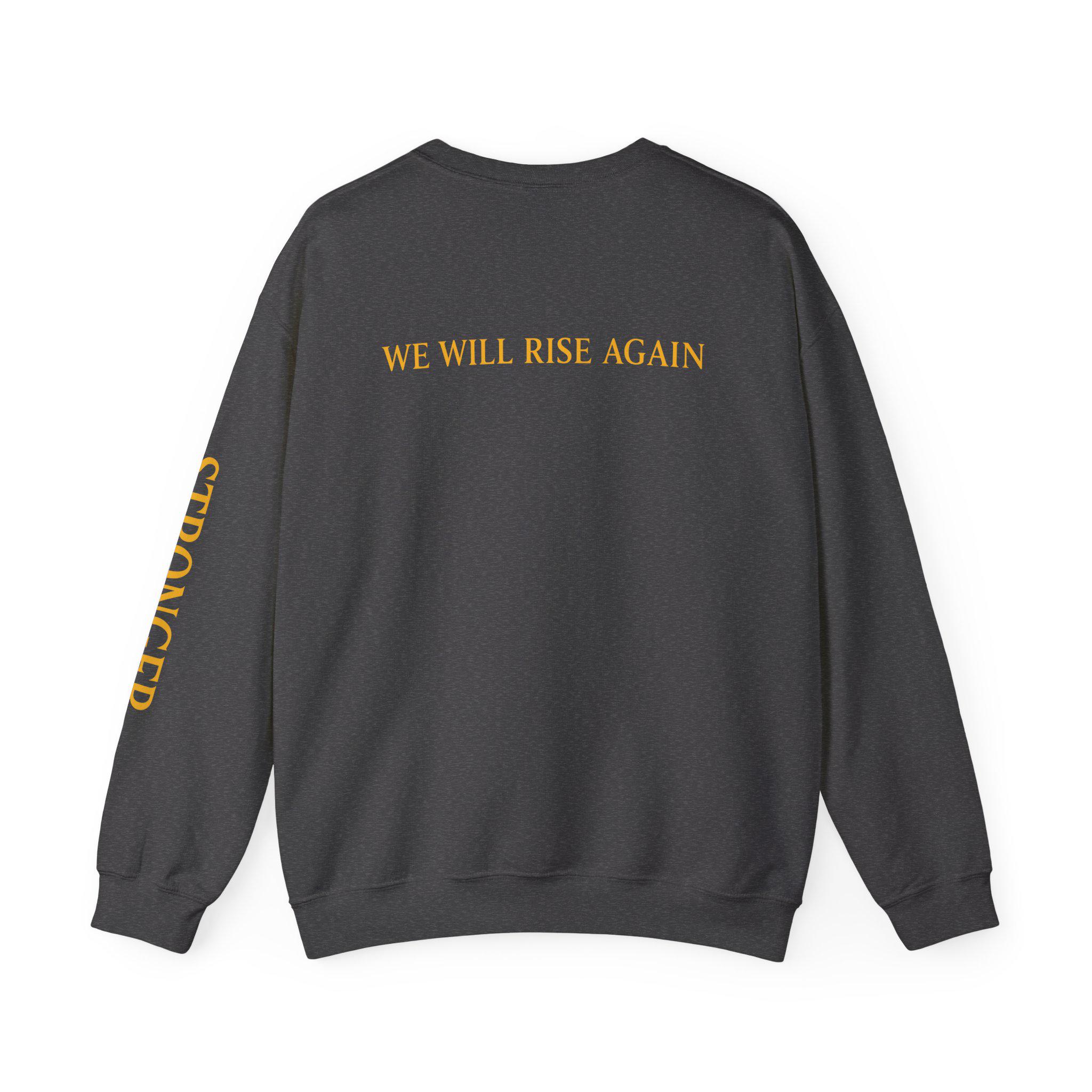 Rebuild Jamaica Cotton Crewneck Sweatshirt. We Will Rise Again. Resilience Design Unisex Pullover, product view 16