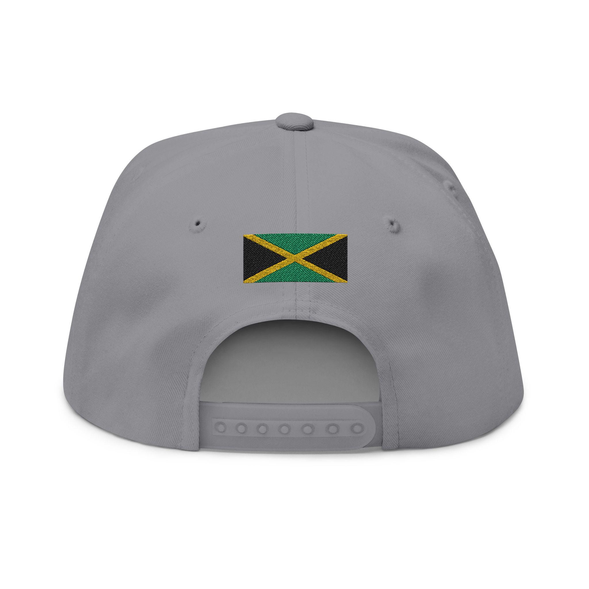 Kingston Jamaica Snapback Hat, Embroidered Flat Bill Cap, Jamaican Flag Streetwear, Unisex Gift., product view 10