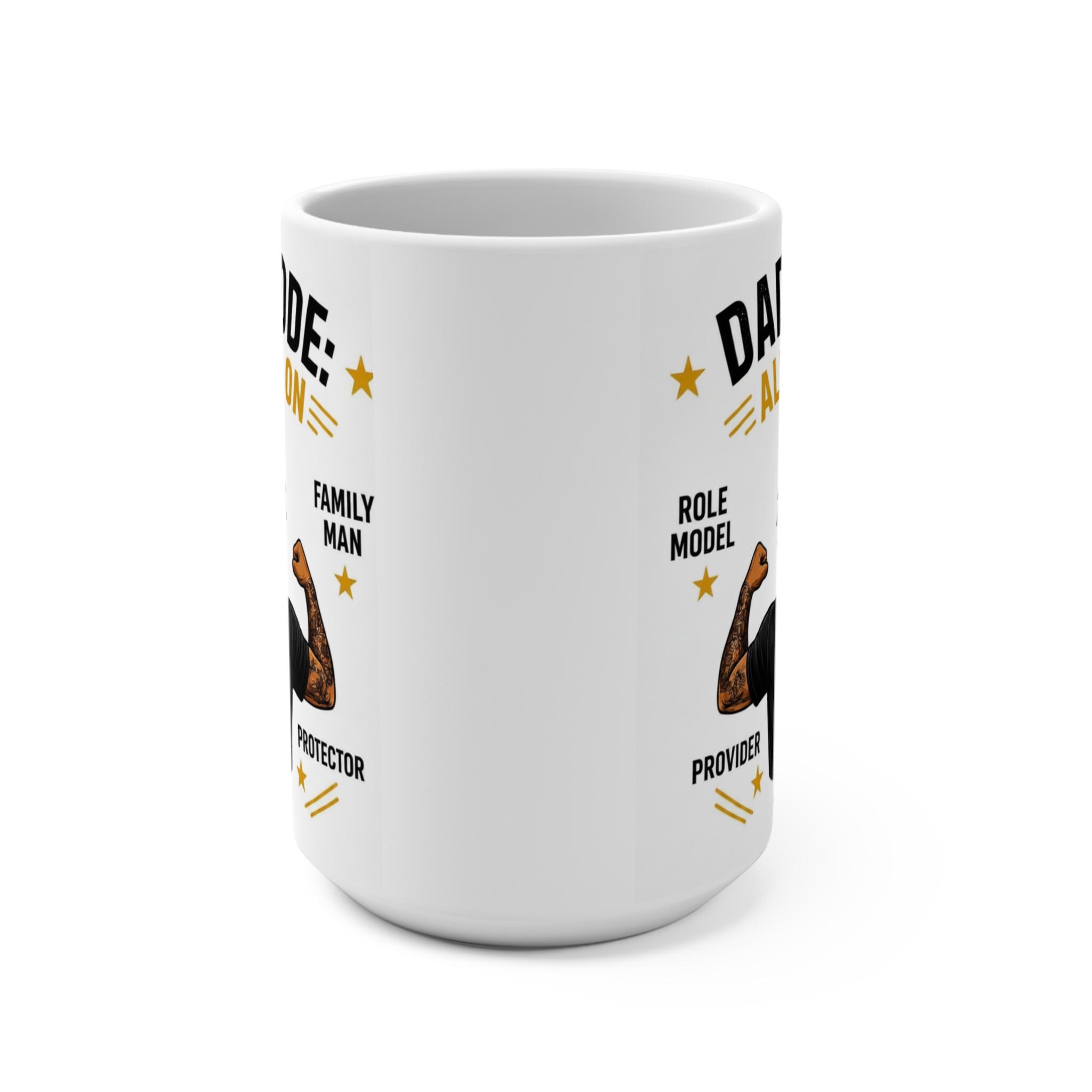 Dad Mode Always On 15oz Ceramic Mug, Fatherhood Gift. Lead & BPA Free, product view 7