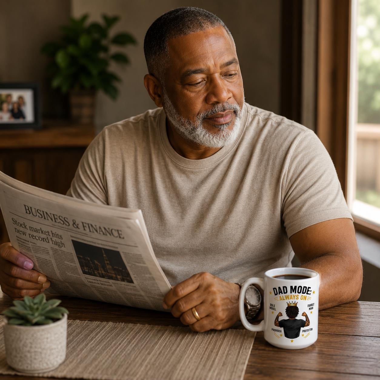 Dad Mode Always On 15oz Ceramic Mug, Fatherhood Gift. Lead & BPA Free, product view 8