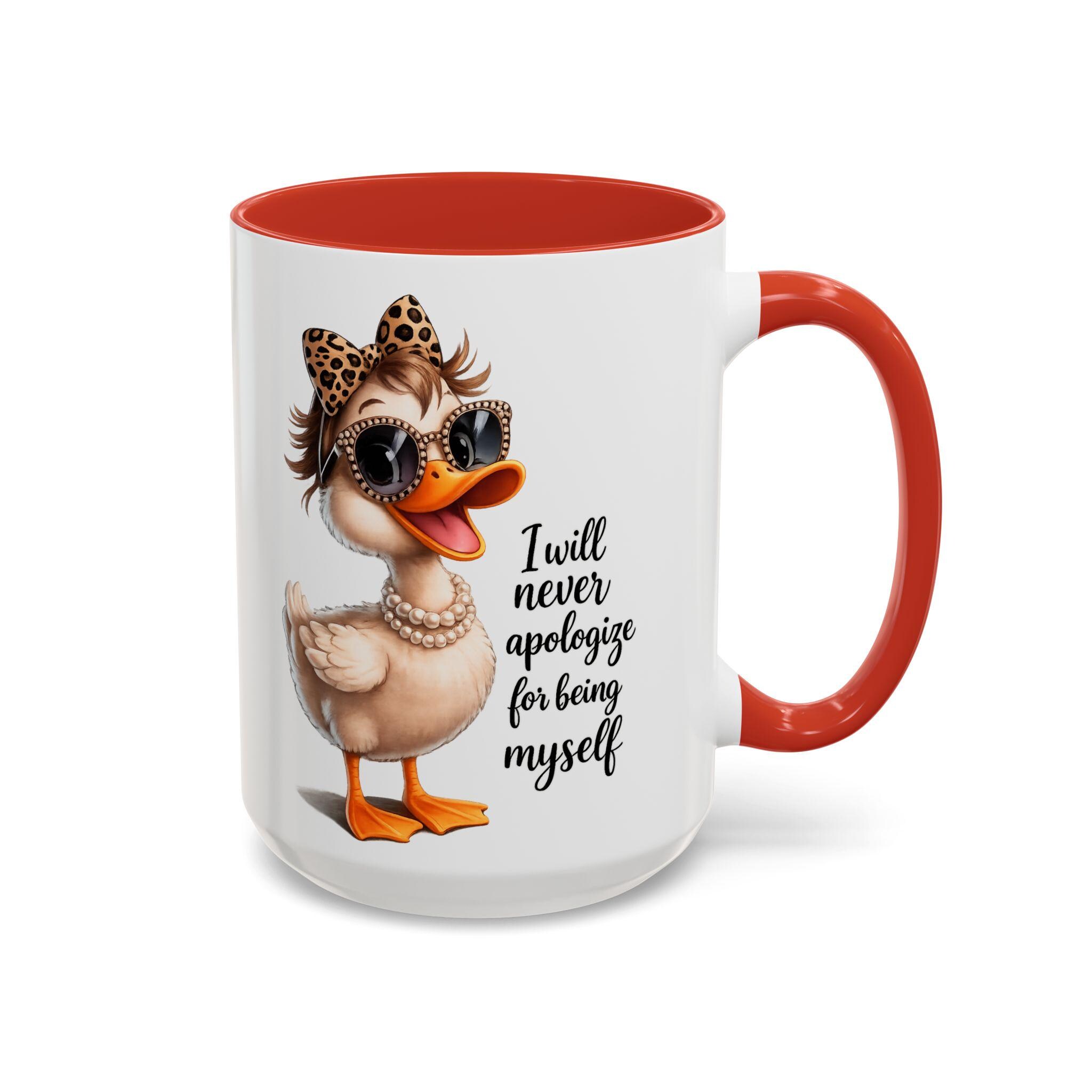Sassy Duck Coffee Mug Pink Accent, Funny Office Humor, Snarky Coworker Present, Motivational Quote Cup, Animal Lover Ceramic Drinkware, product view 12